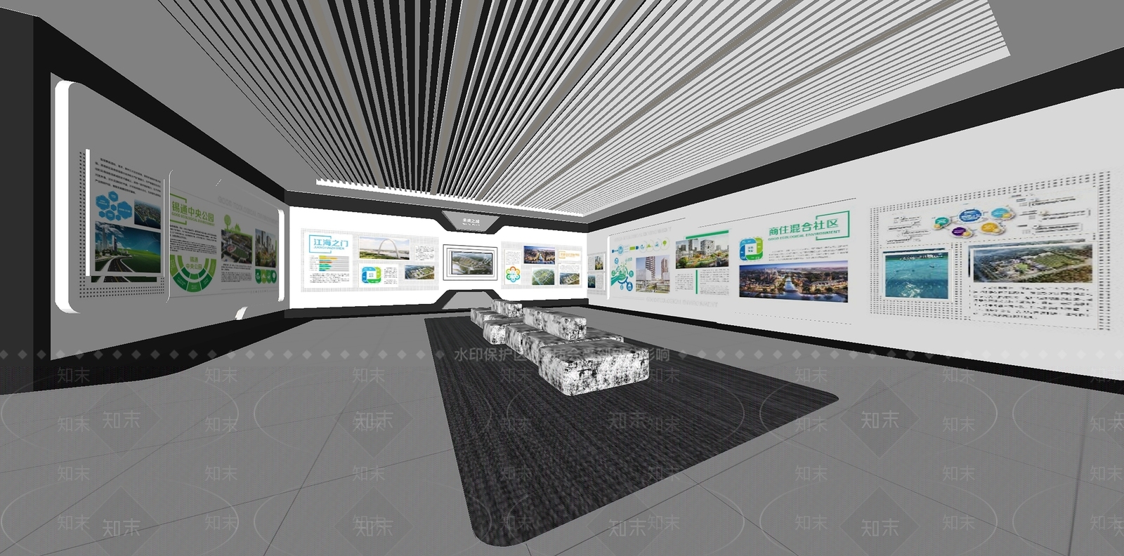 现代科技展厅SU模型下载【ID:1158857585】