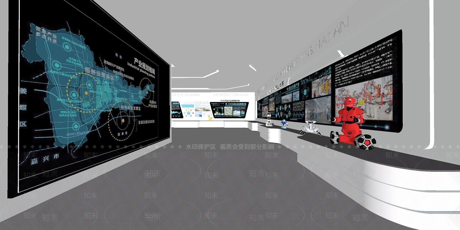 现代科技展厅SU模型下载【ID:1158857760】