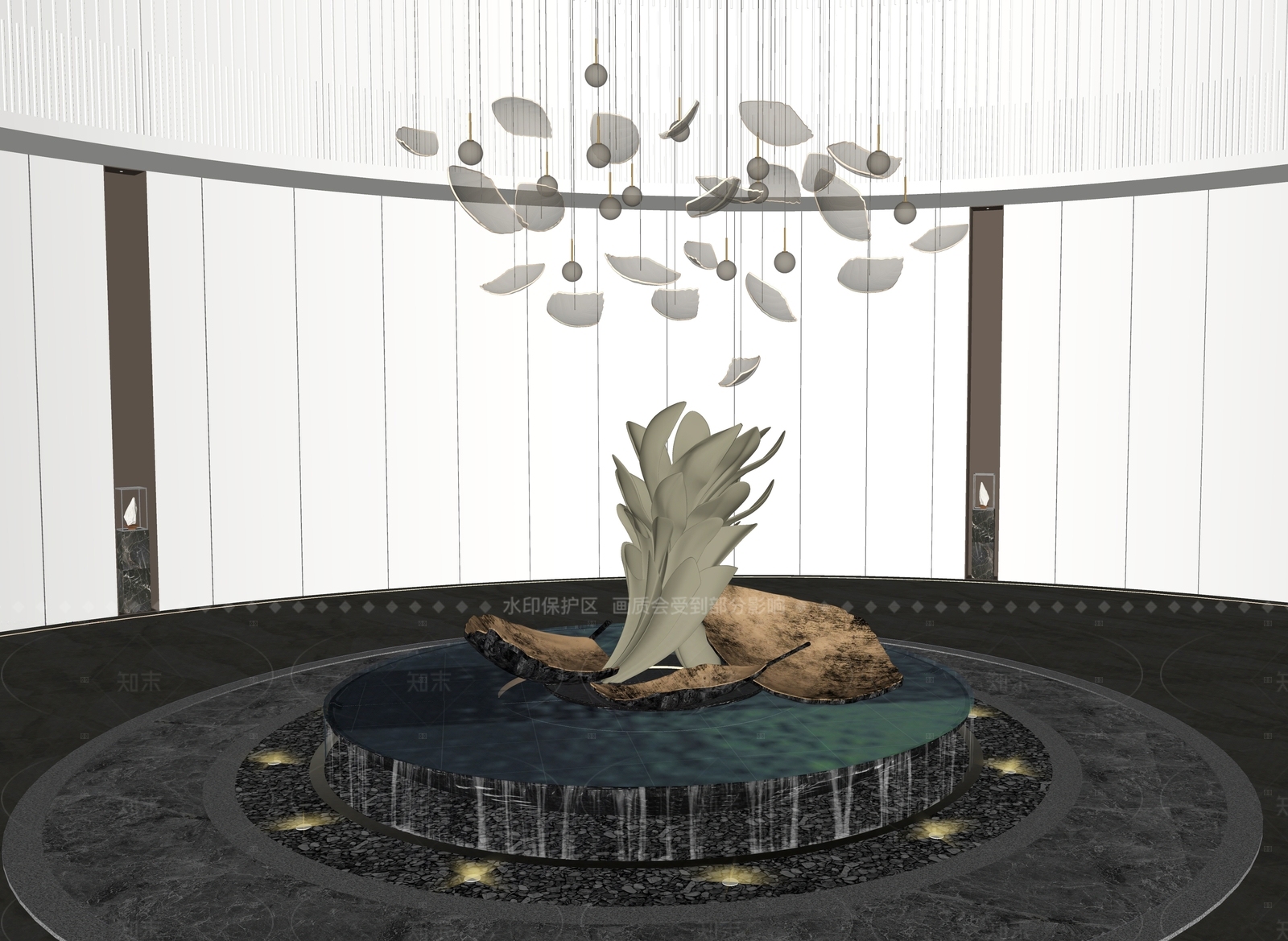 现代雕塑SU模型下载【ID:1216015487】