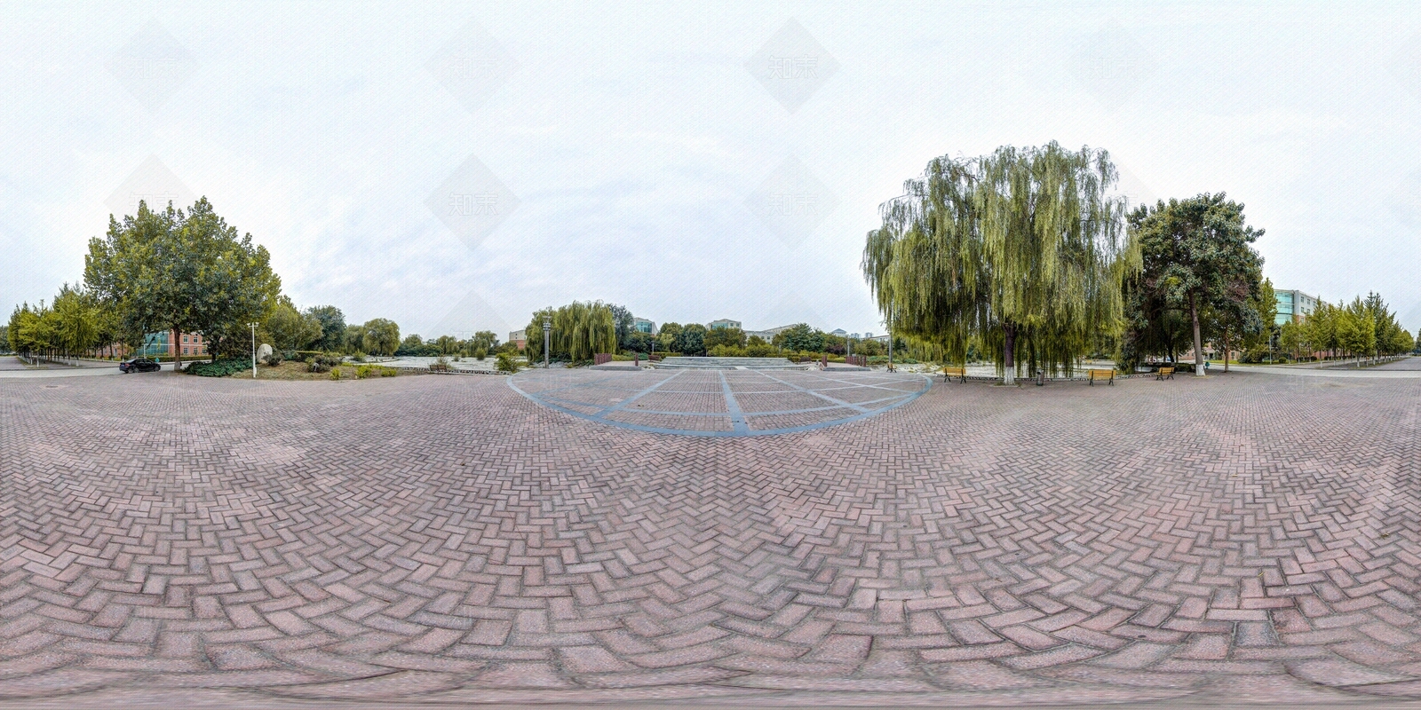 HDR绿茵树林休闲河畔全景贴图下载【ID:1158860245】