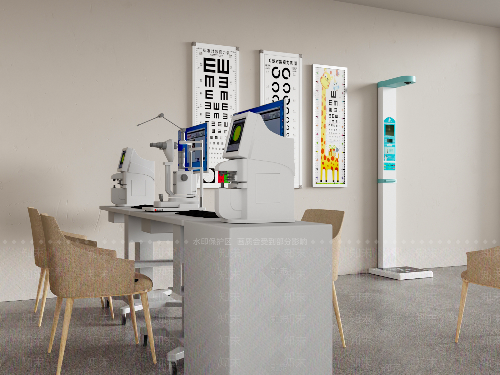 视力检测机3D模型下载【ID:1158860316】