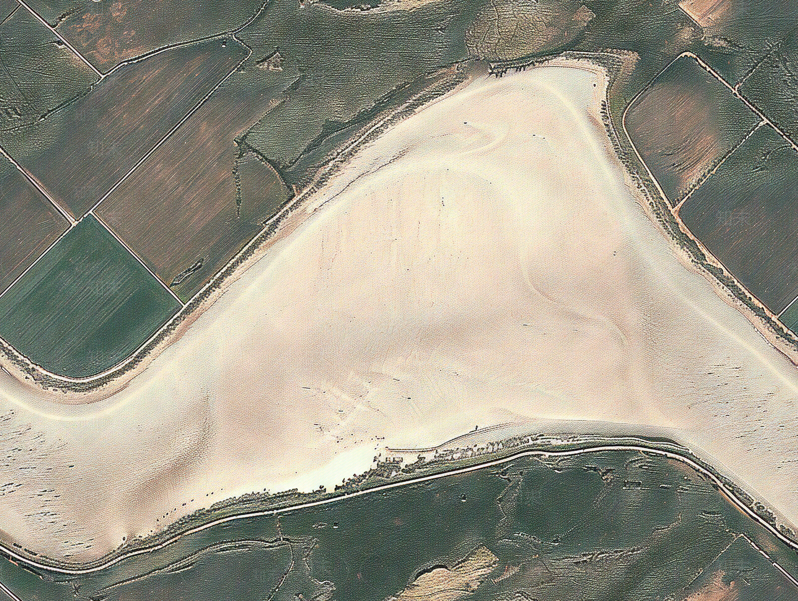 无缝河床农田卫星地图贴图下载【ID:1158861599】