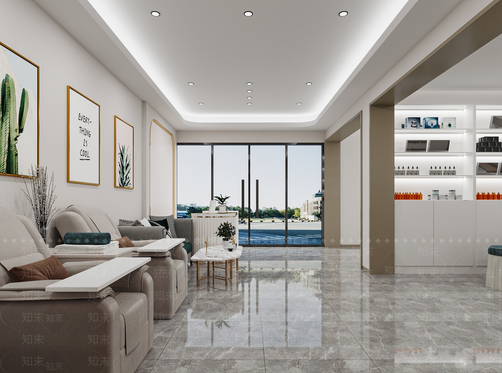 现代美甲店3D模型下载【ID:1158864134】