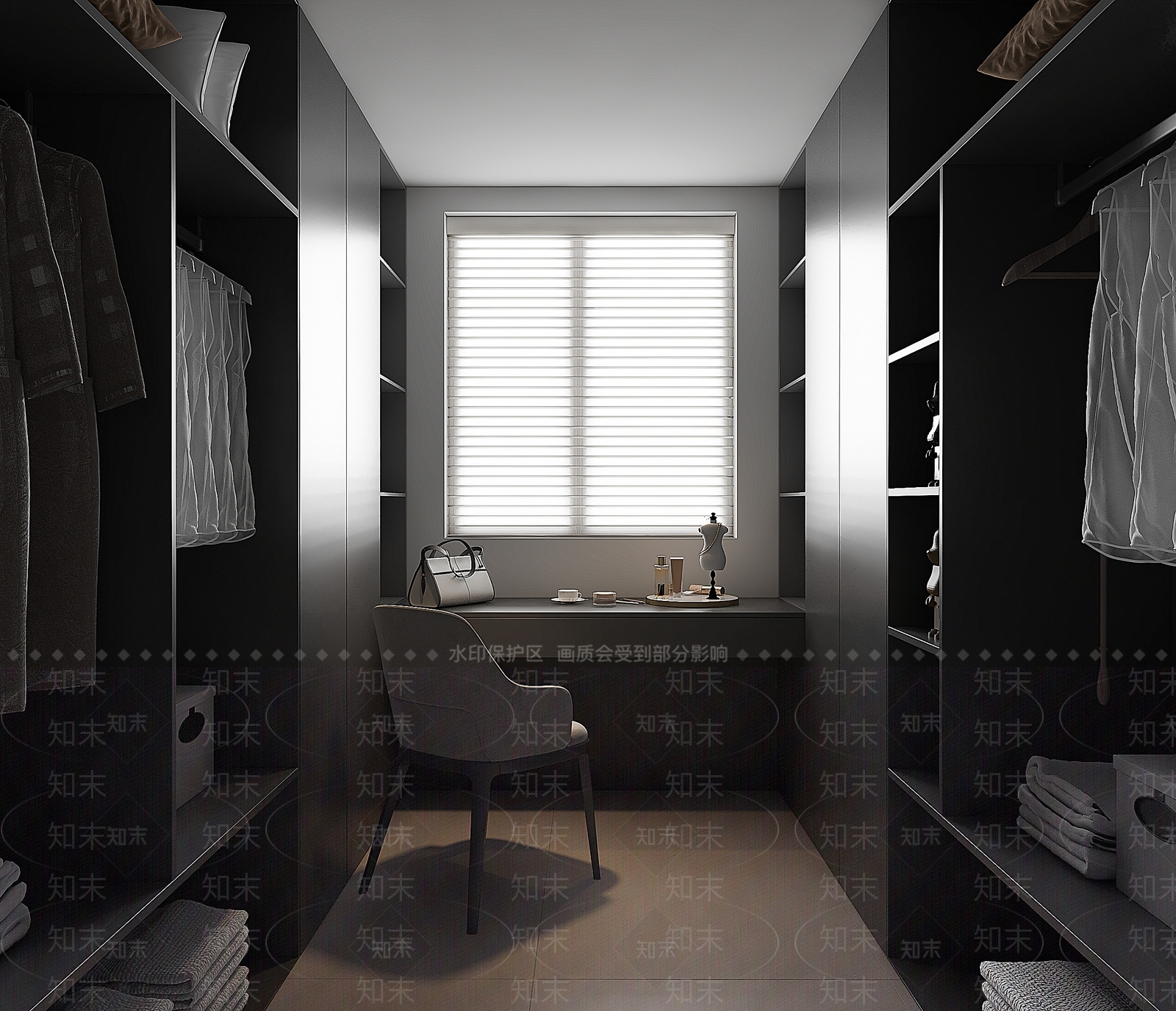现代衣帽间3D模型下载【ID:1158864429】