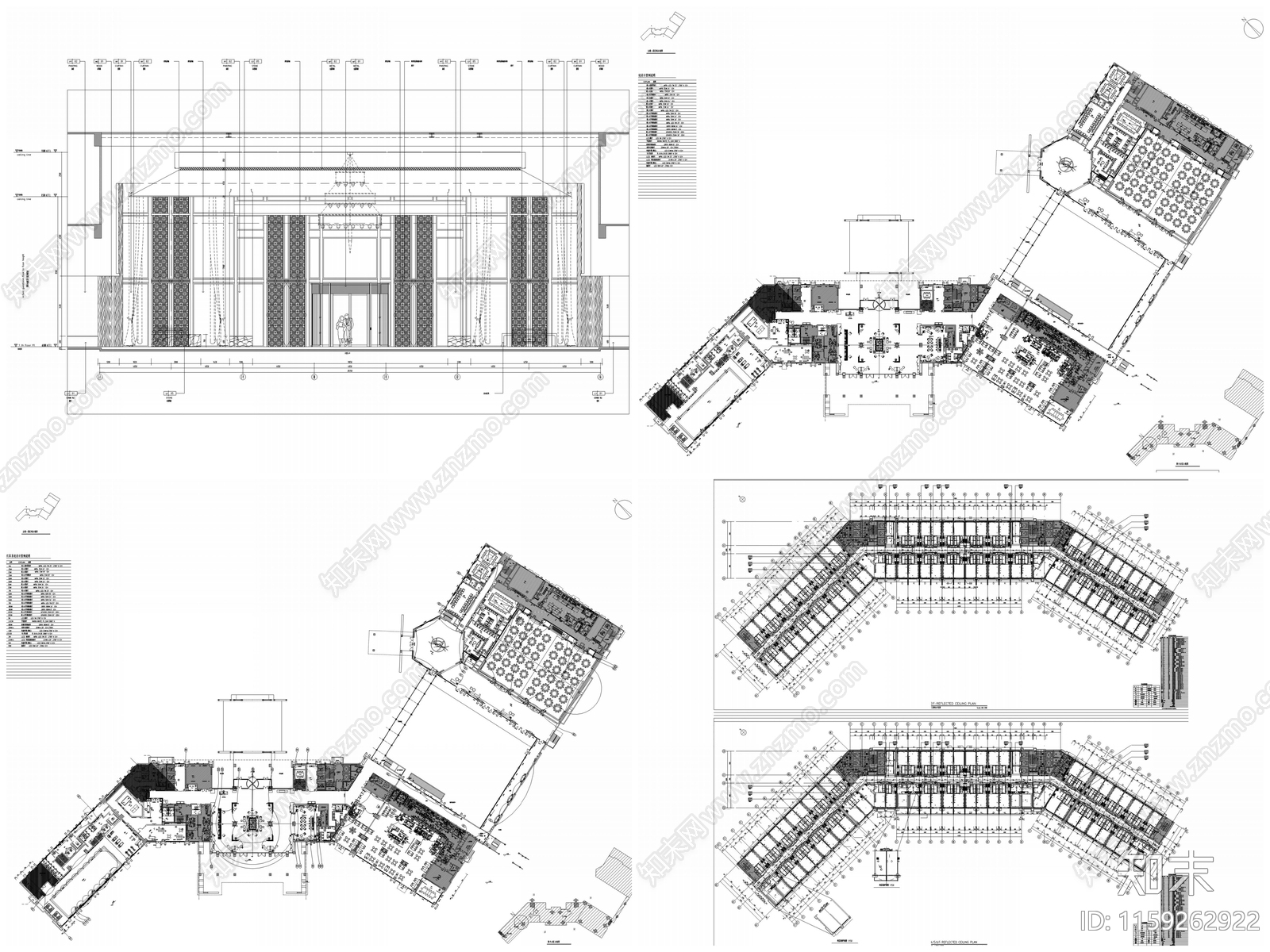 酒店cad施工图下载【ID:1159262922】
