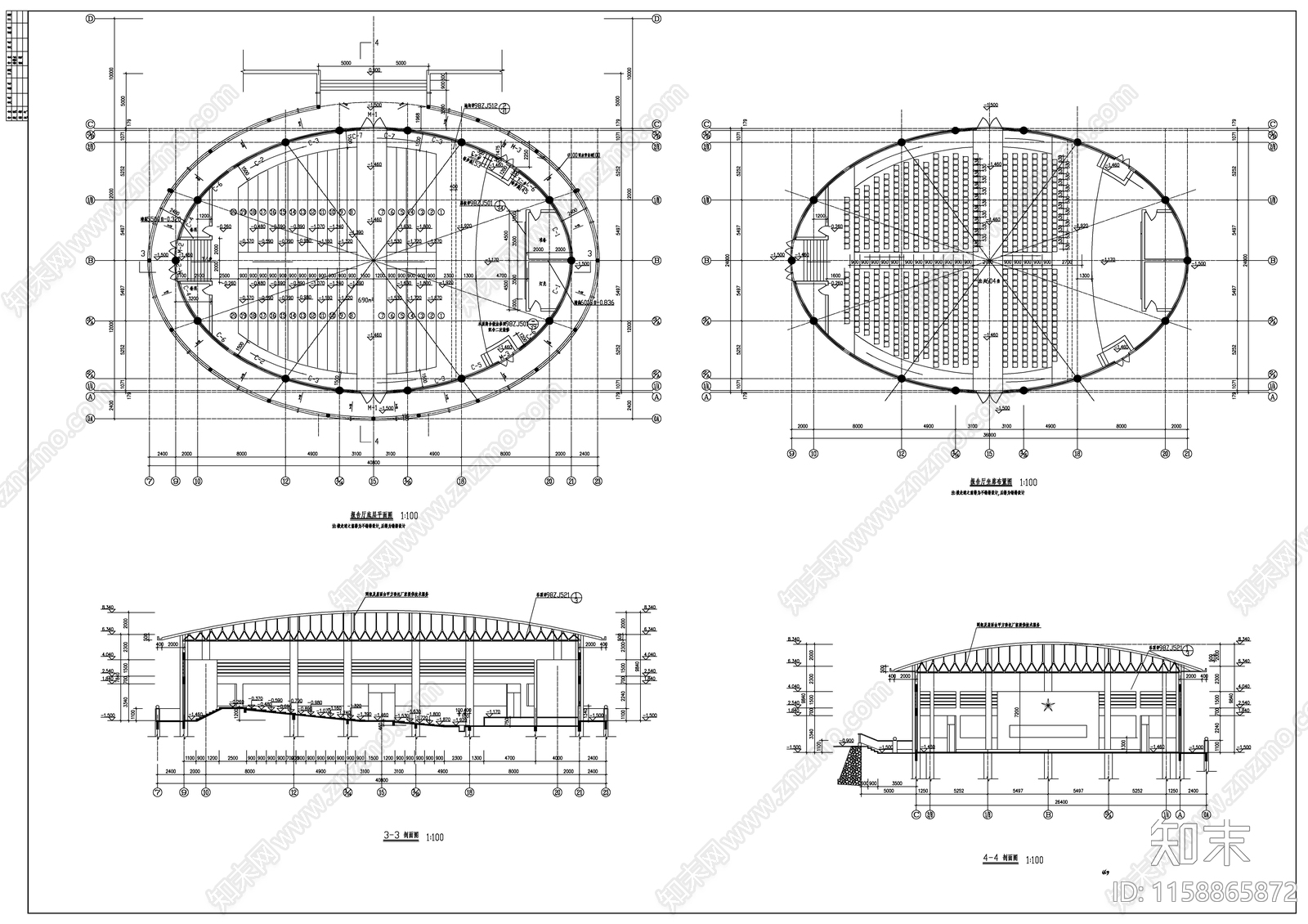 某教学楼建cad施工图下载【ID:1158865872】