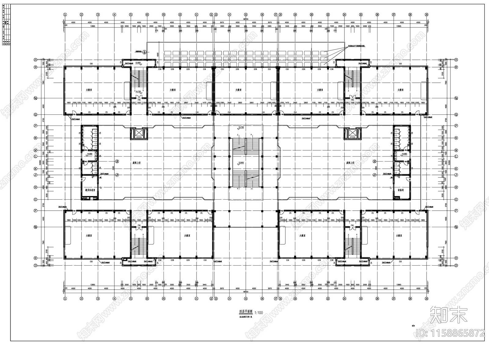 某教学楼建cad施工图下载【ID:1158865872】