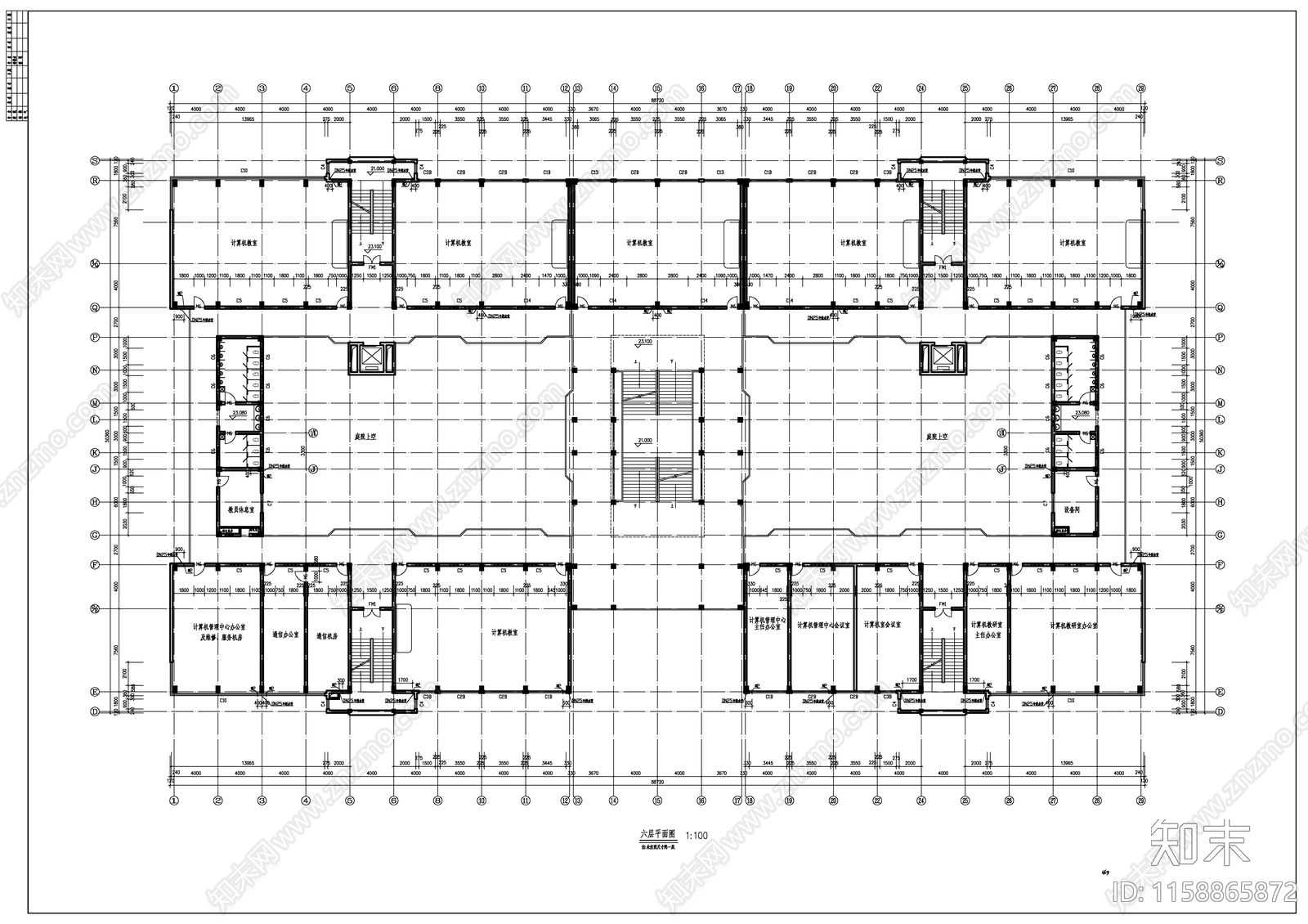 某教学楼建cad施工图下载【ID:1158865872】