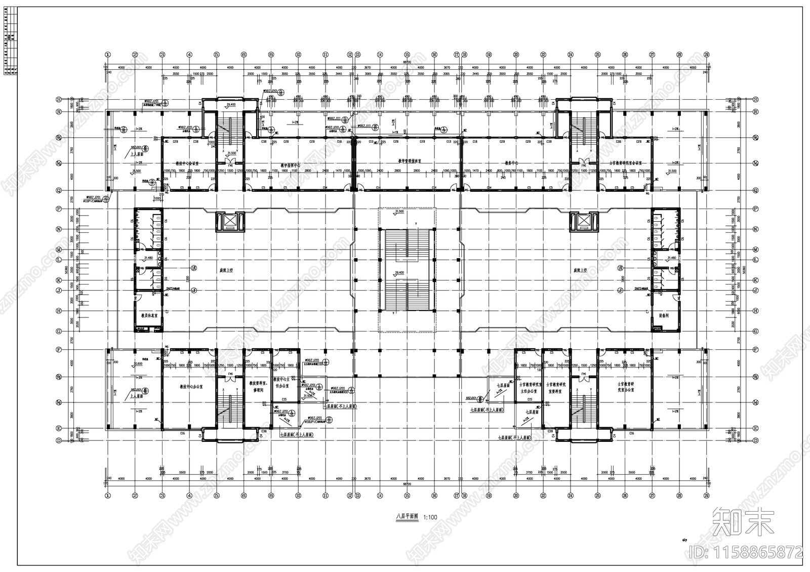 某教学楼建cad施工图下载【ID:1158865872】