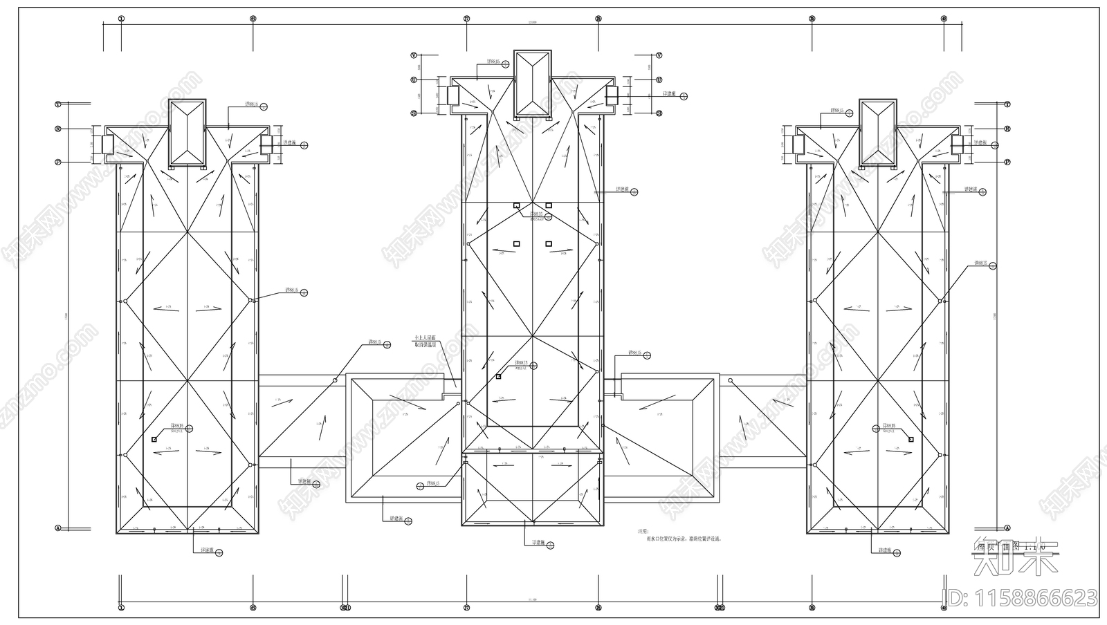 某教学楼建筑图cad施工图下载【ID:1158866623】