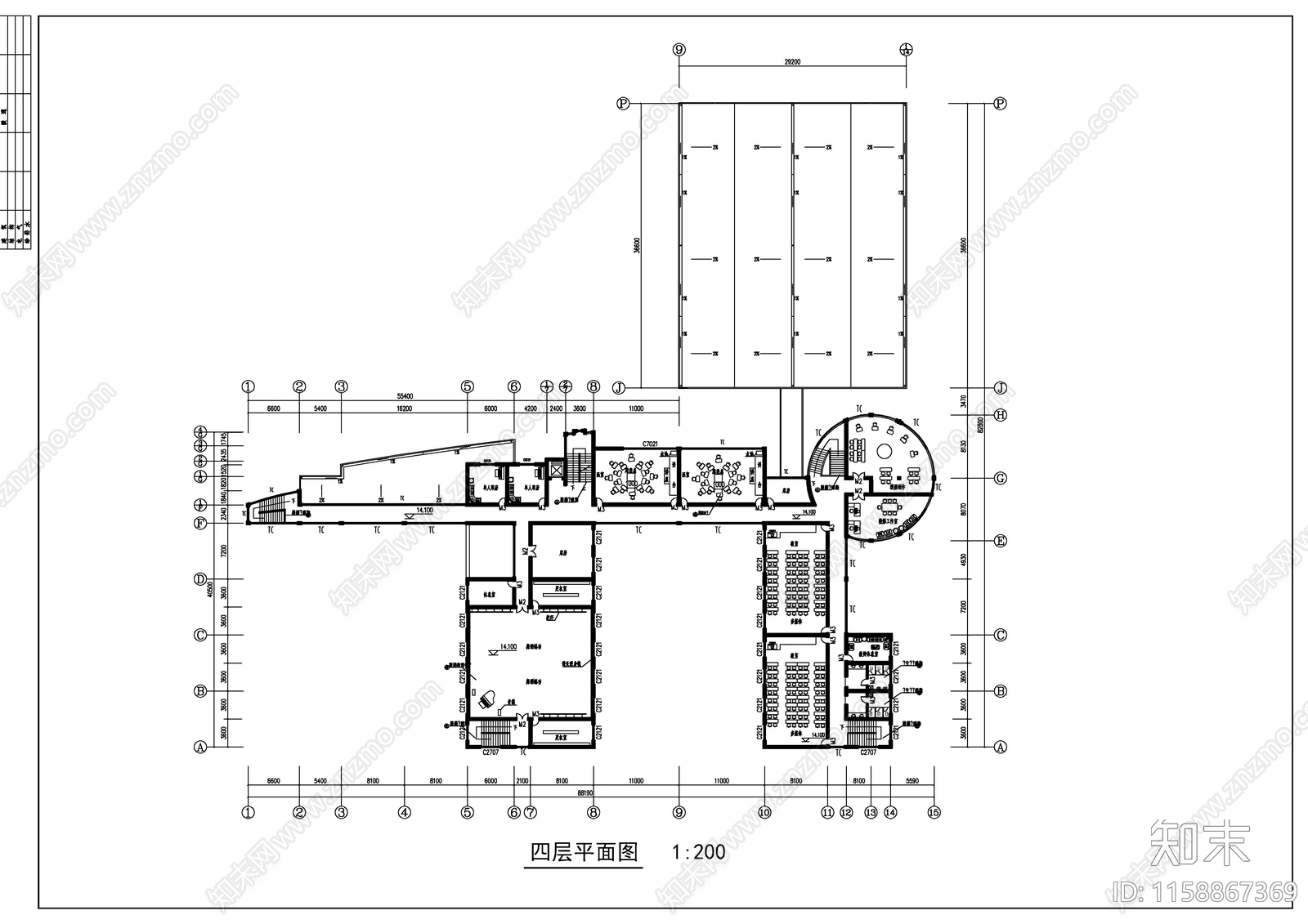 某高校艺术中心建筑图cad施工图下载【ID:1158867369】