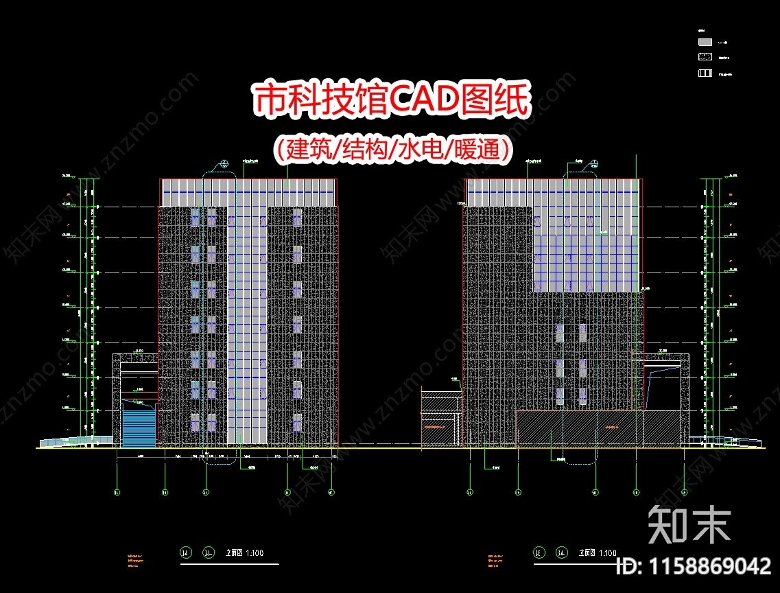 市科技馆全专业图纸施工图下载【ID:1158869042】