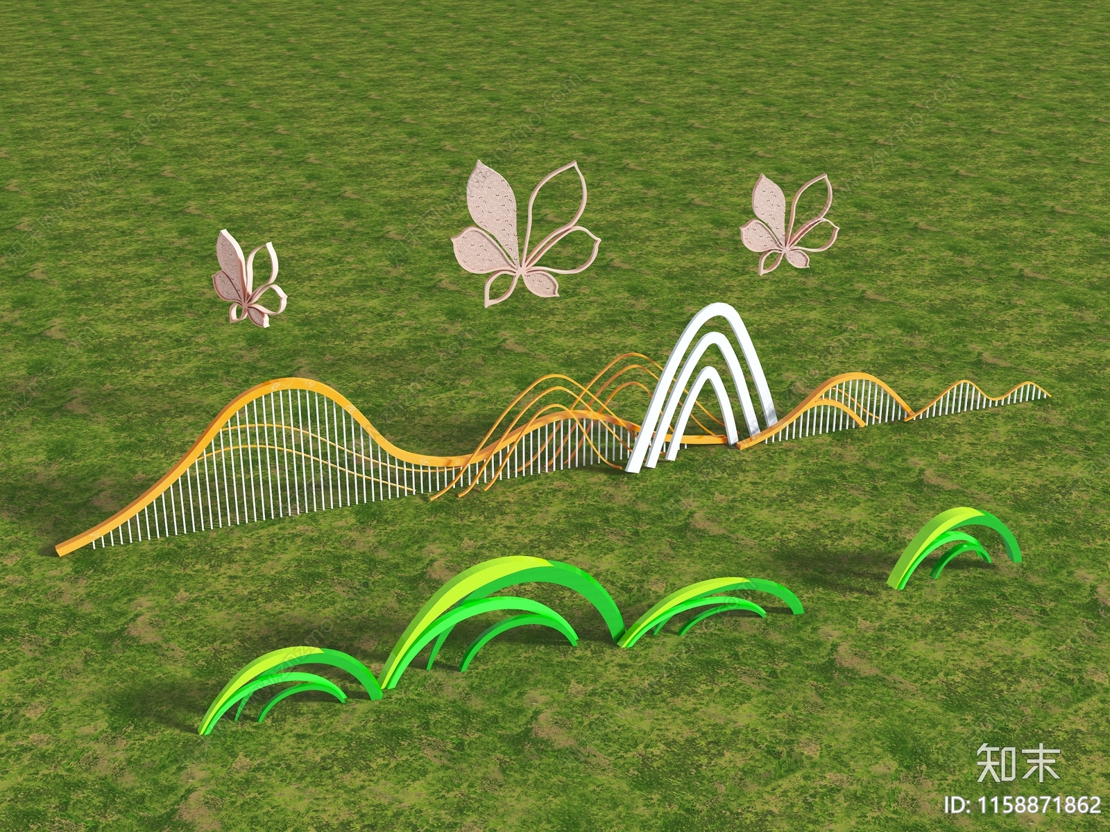 现代城市景观3D模型下载【ID:1158871862】