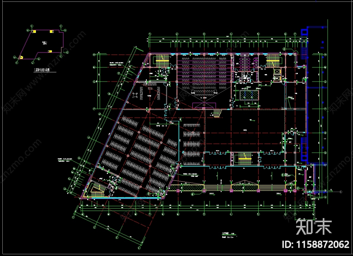 大学图书馆建筑CA施工图下载【ID:1158872062】