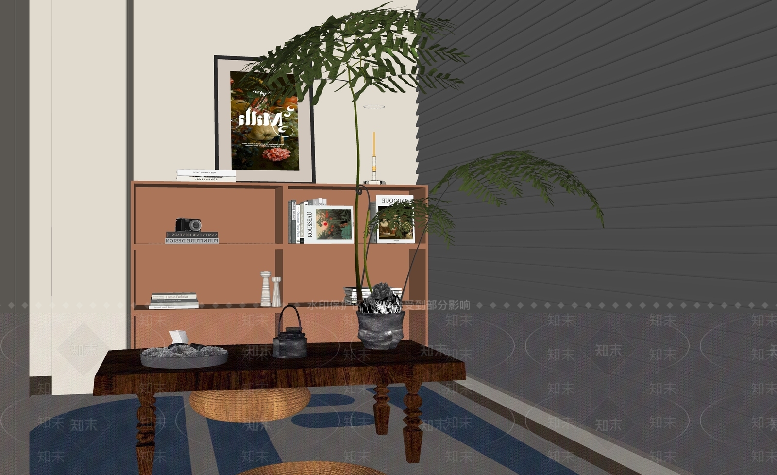 现代家居阳台SU模型下载【ID:1158872515】
