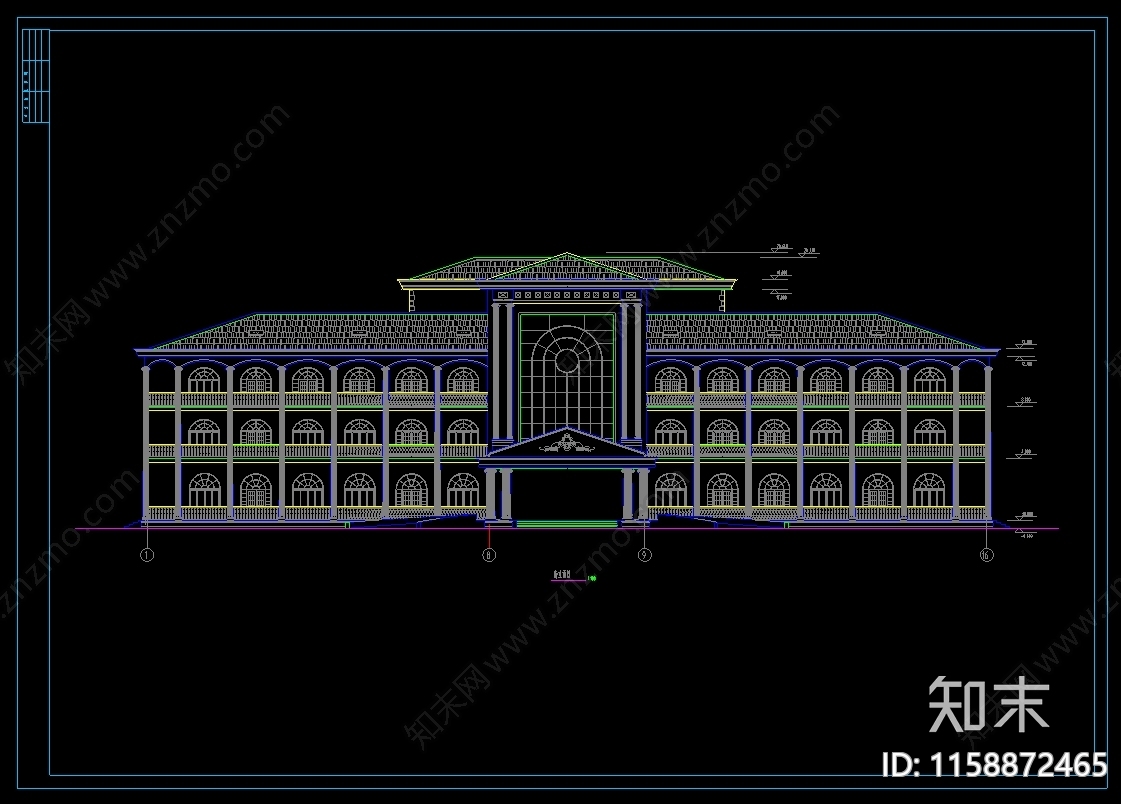 会展中心建筑施工图下载【ID:1158872465】