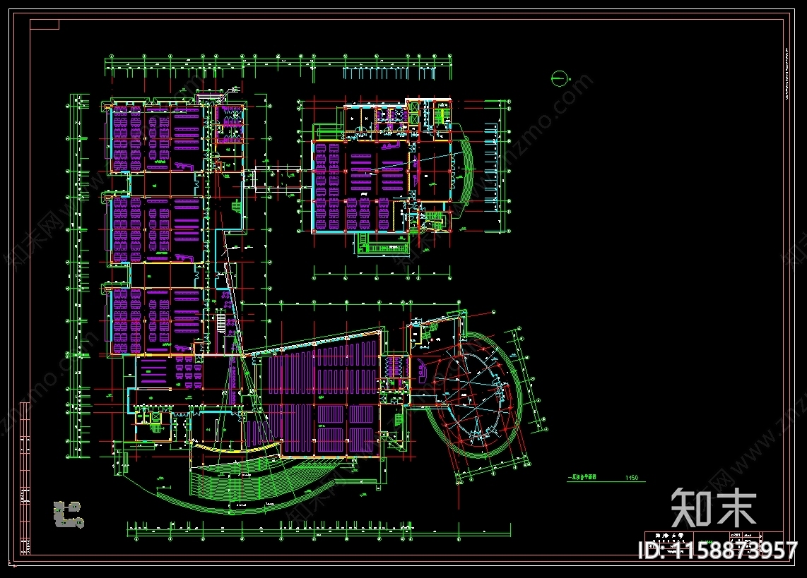 大学逸夫图书馆建筑方案文本施工图下载【ID:1158873957】