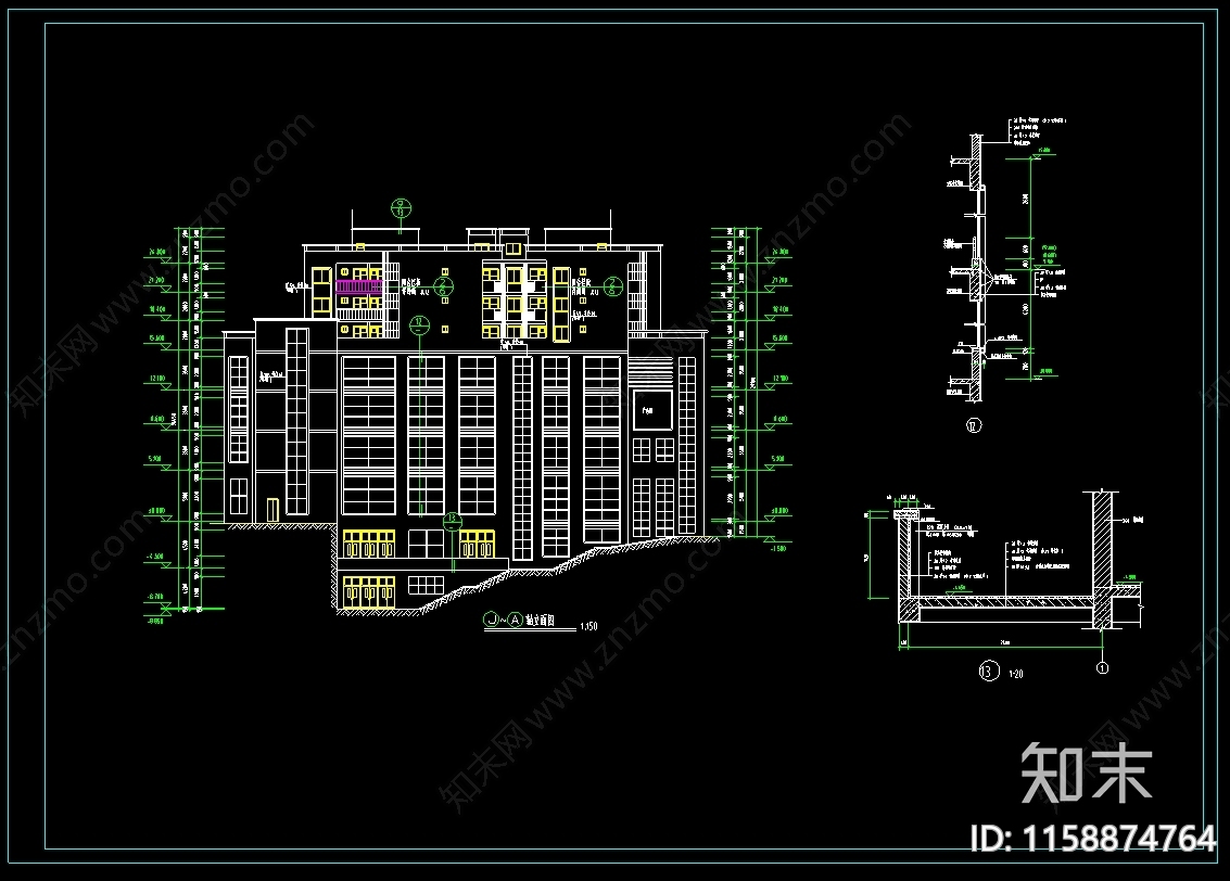 18800平米框架结构农贸菜市场建施cad施工图下载【ID:1158874764】