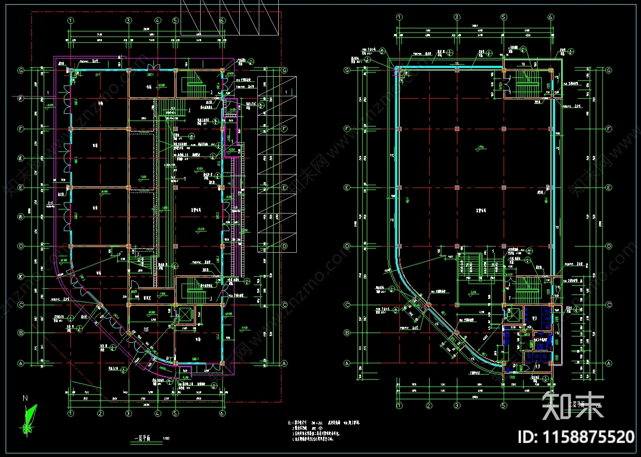长38米宽20米4层农贸市场建cad施工图下载【ID:1158875520】