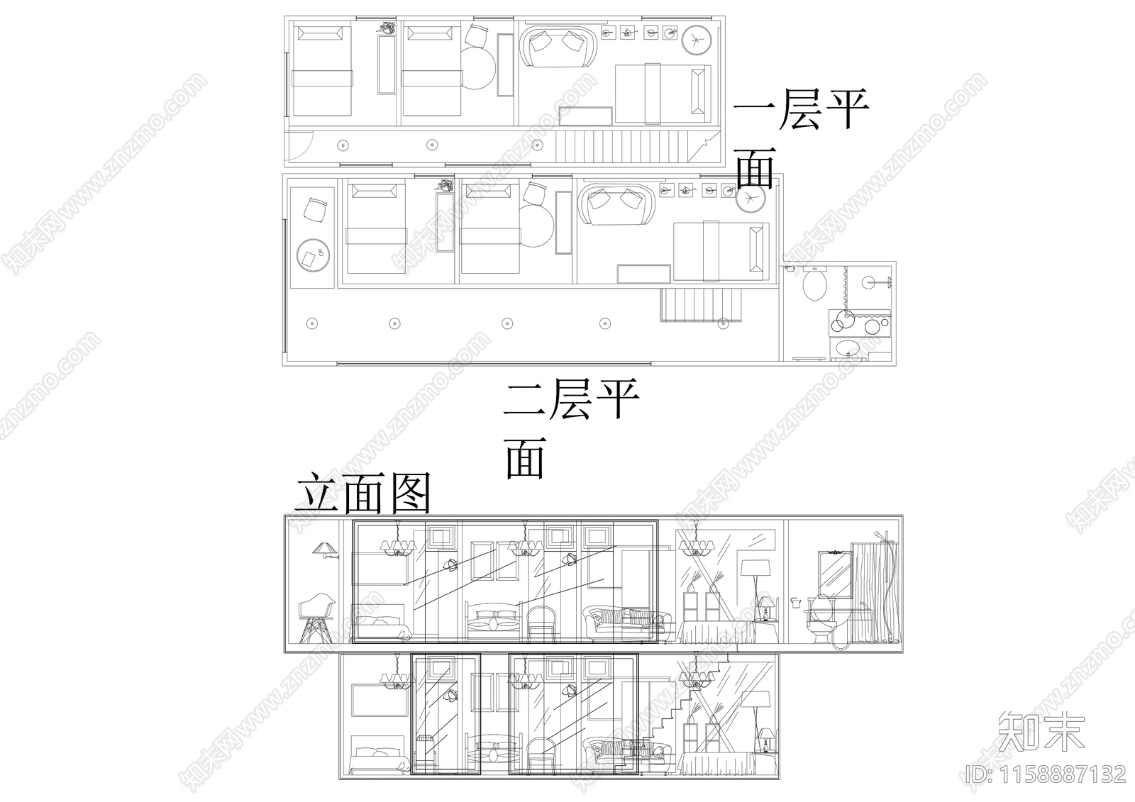 1集装箱精cad施工图下载【ID:1158887132】