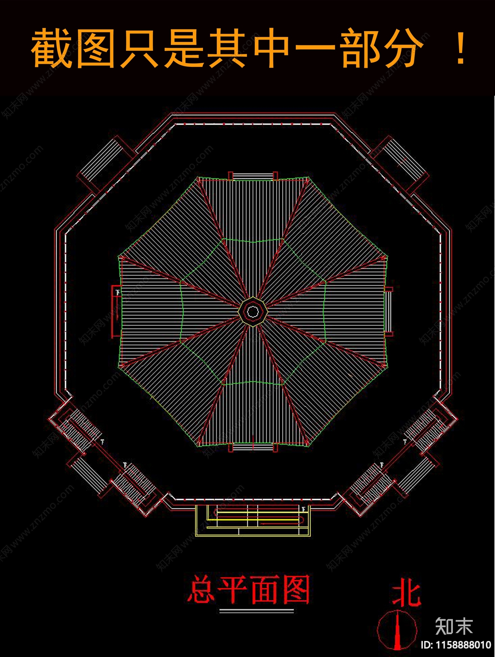 古建筑立面图雷峰塔建筑图纸施工图下载【ID:1158888010】