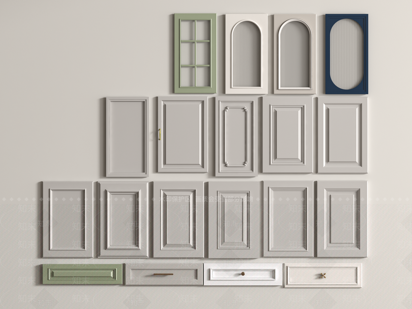 简欧门板3D模型下载【ID:1158888780】