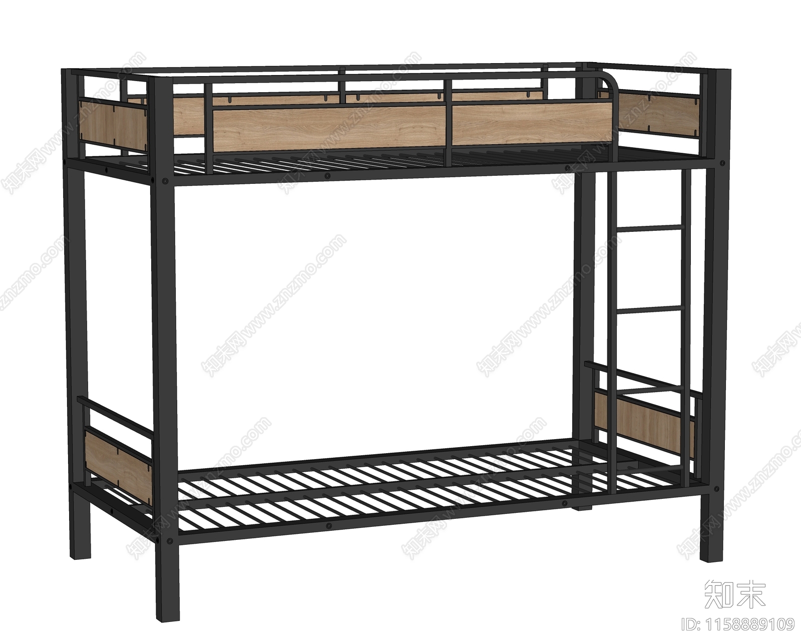 现代宿舍上下铺SU模型下载【ID:1158889109】