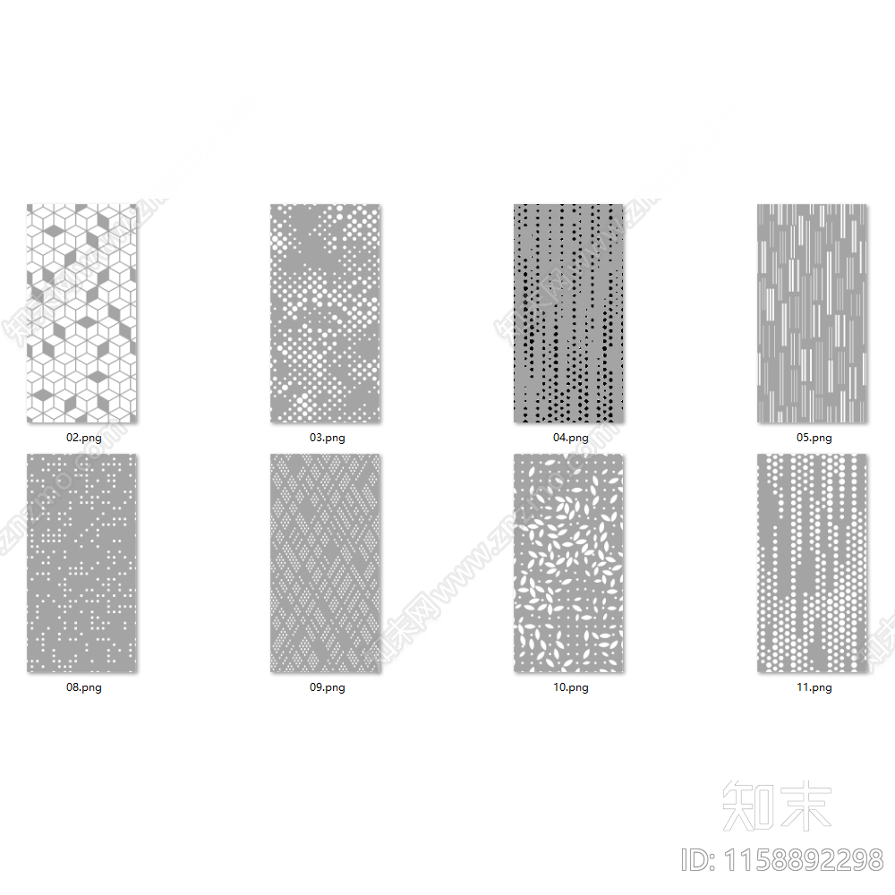 镂空冲孔板素材施工图下载【ID:1158892298】