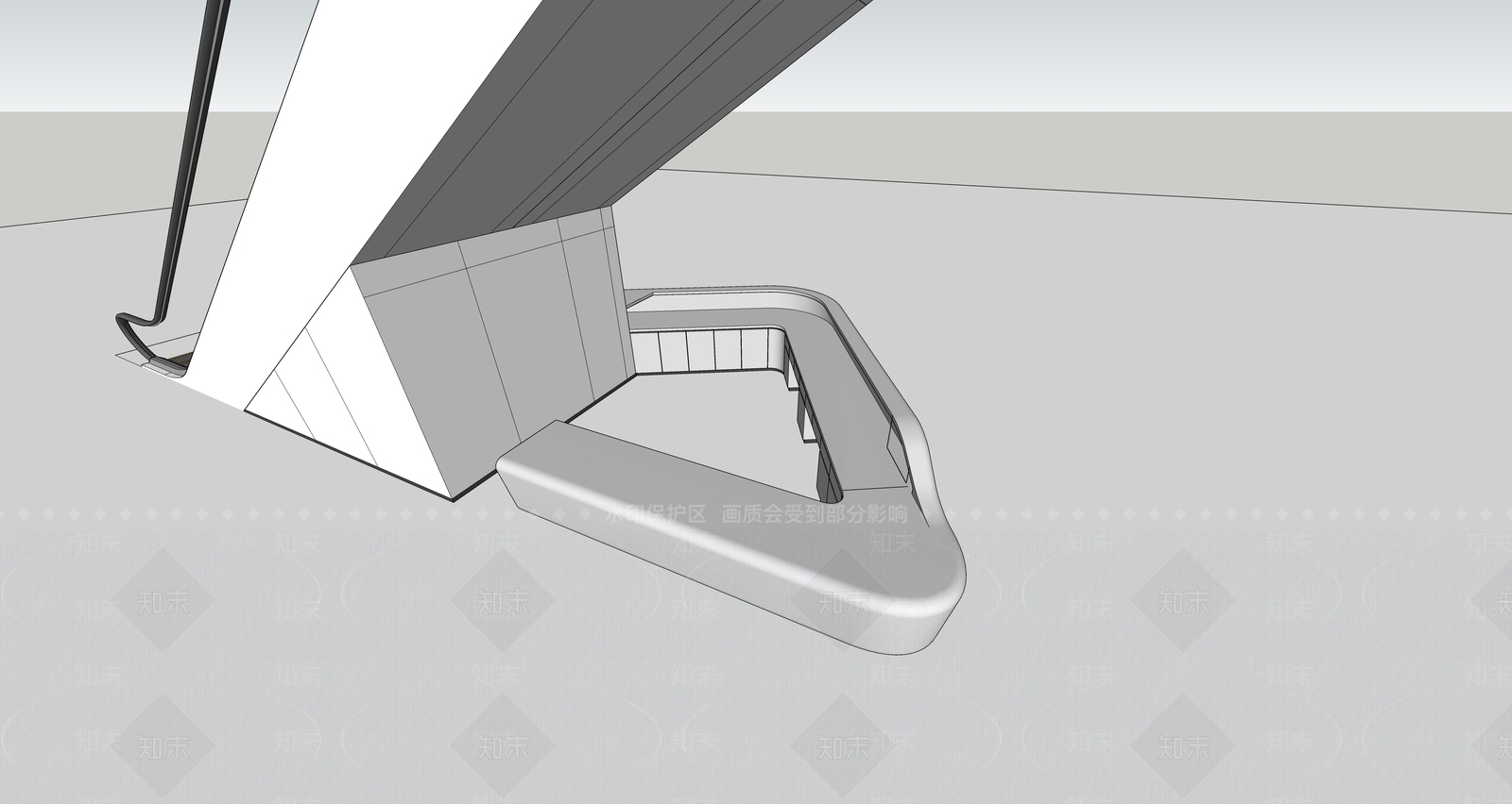 现代总服务台SU模型下载【ID:1158893243】