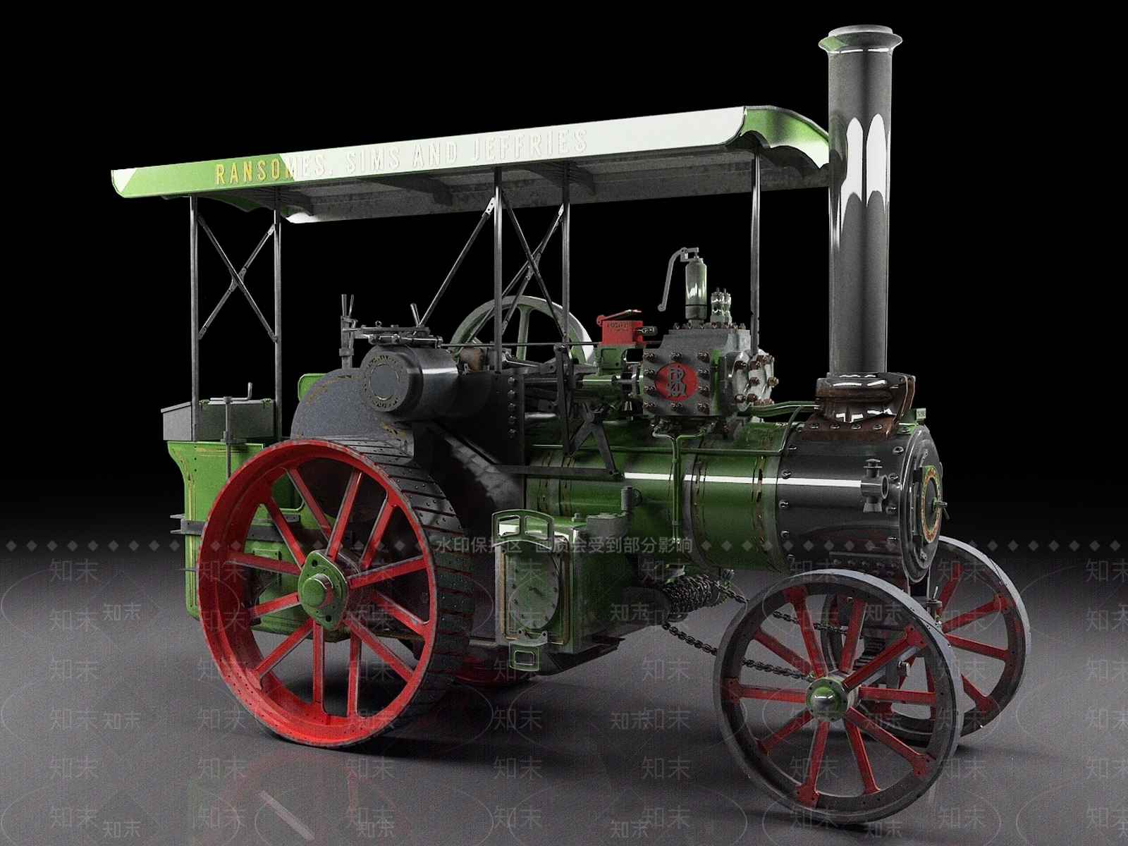 拖拉机3D模型下载【ID:1158893911】