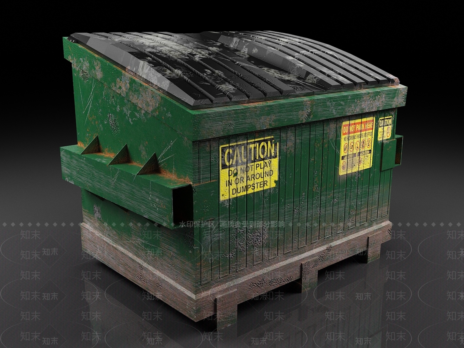 现代垃圾箱3D模型下载【ID:1158894095】