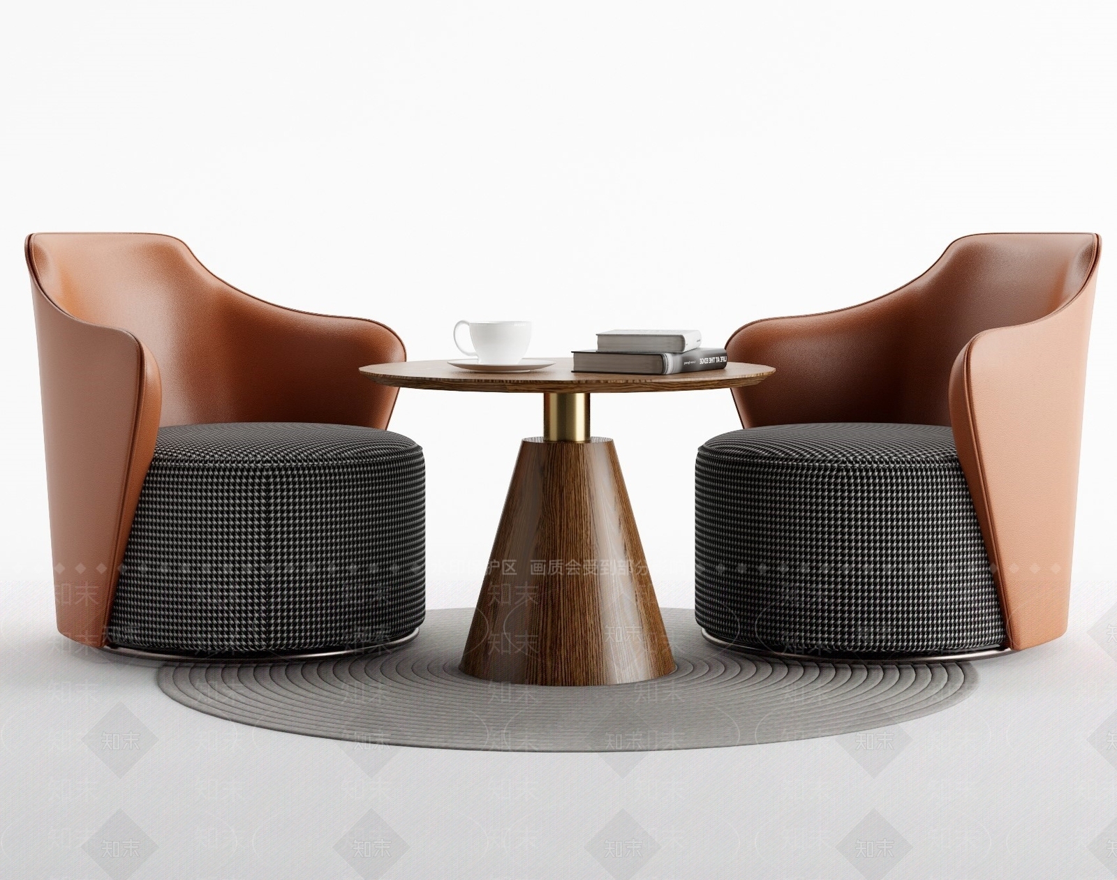 现代休闲桌椅组合3D模型下载【ID:1158898374】