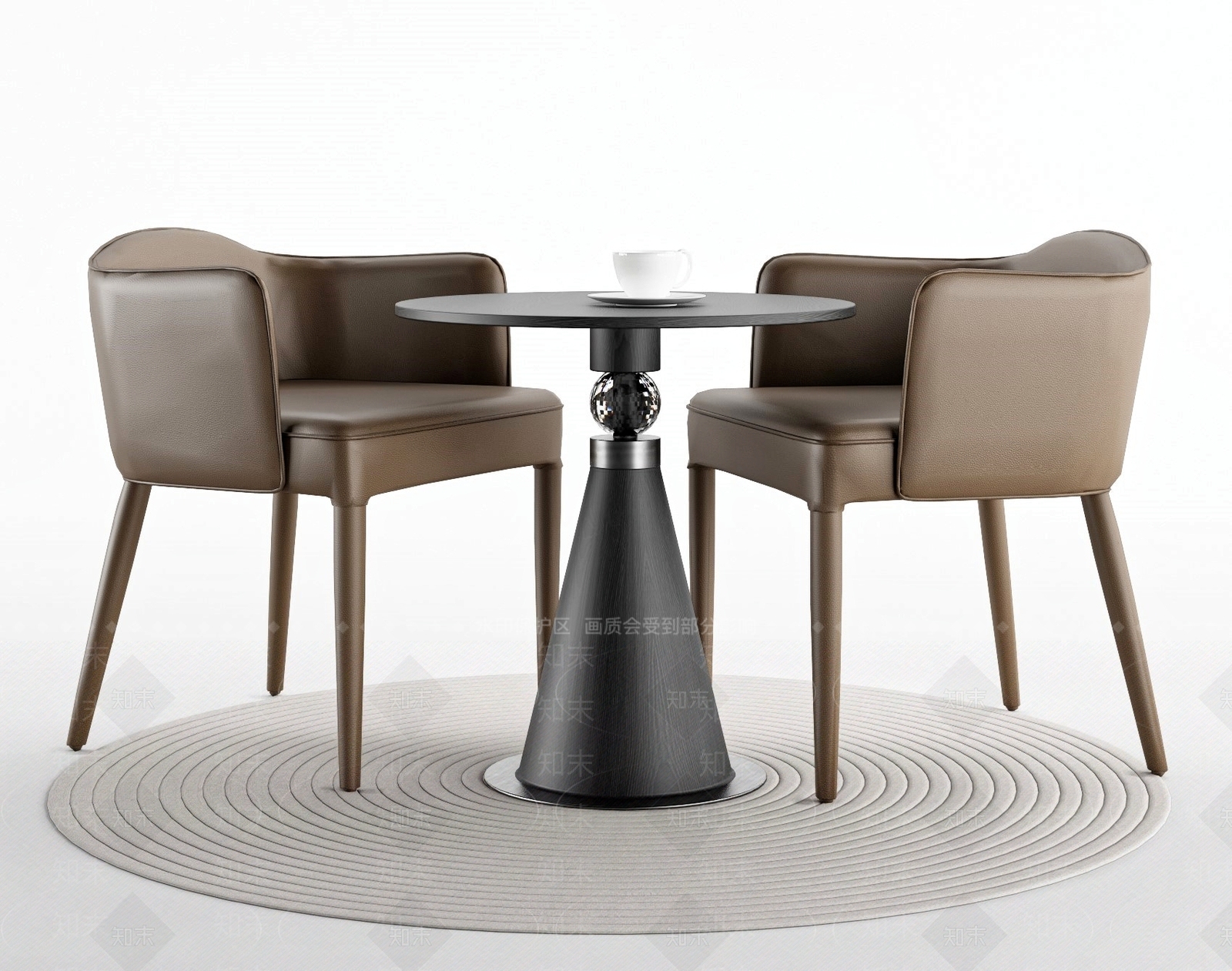 现代休闲桌椅组合3D模型下载【ID:1158899338】