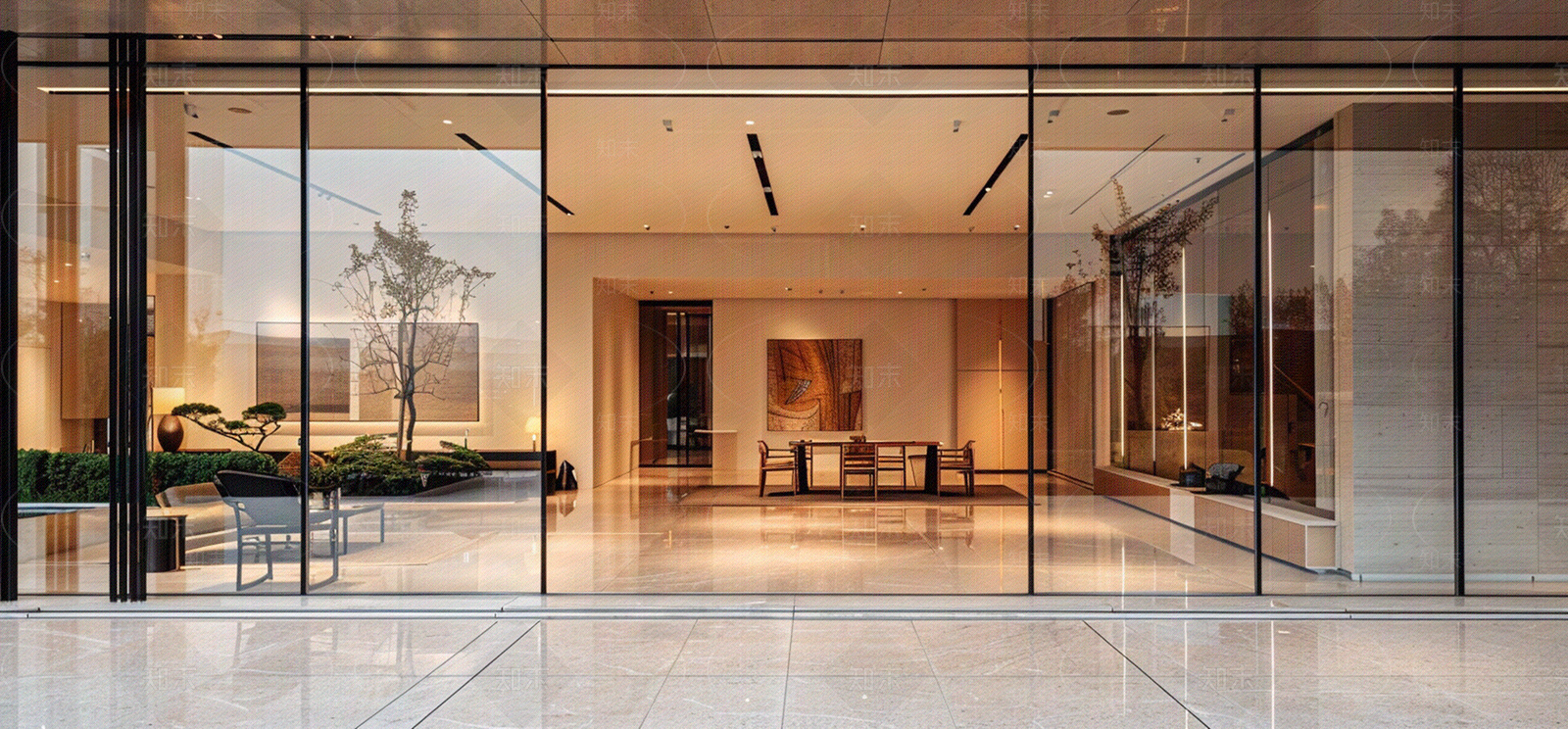现代大厅玻璃简洁氛围橱窗贴图下载【ID:1158899484】