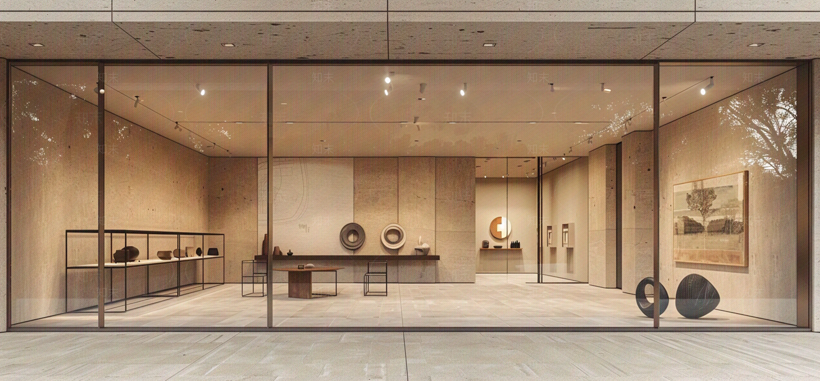 现代大厅玻璃简洁氛围橱窗贴图下载【ID:1158899634】