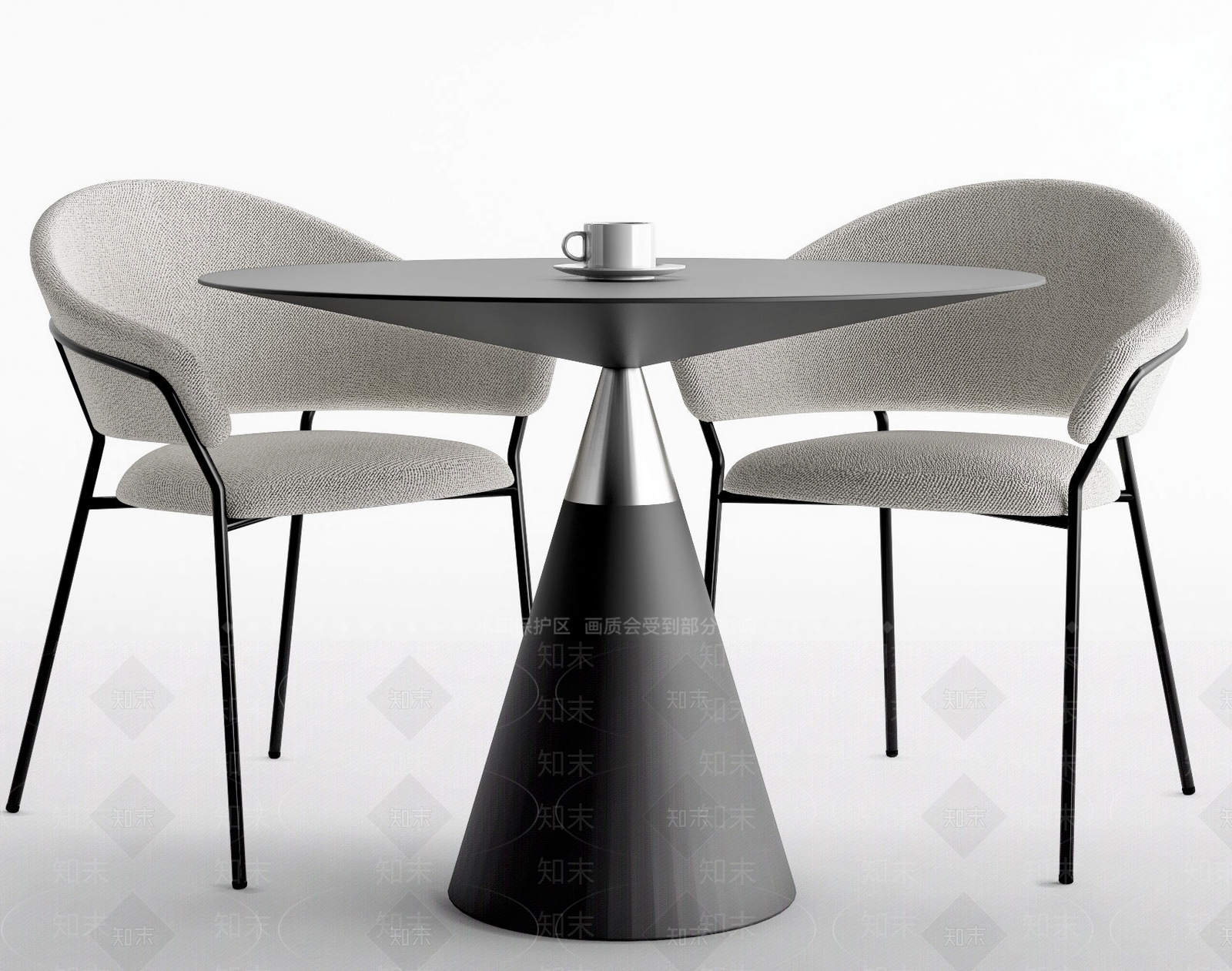 现代休闲桌椅组合3D模型下载【ID:1158899799】