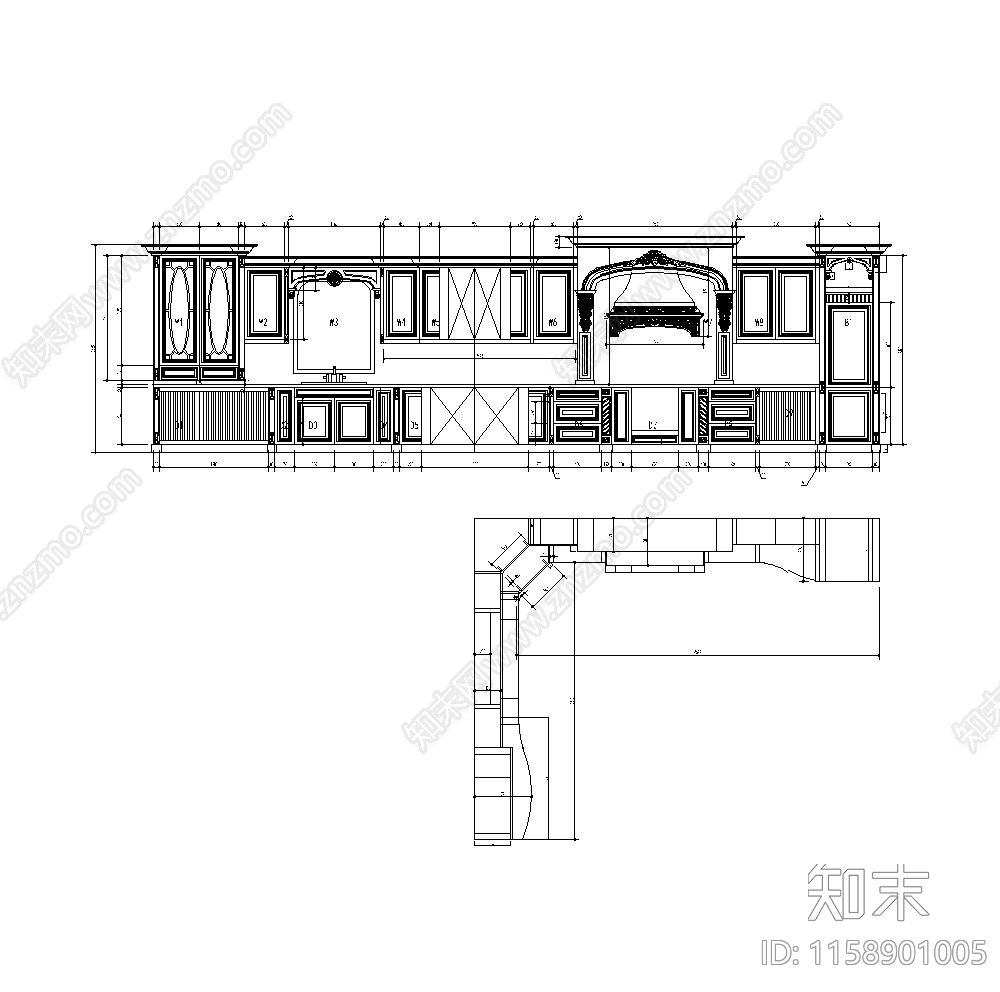 橱柜cad施工图下载【ID:1158901005】