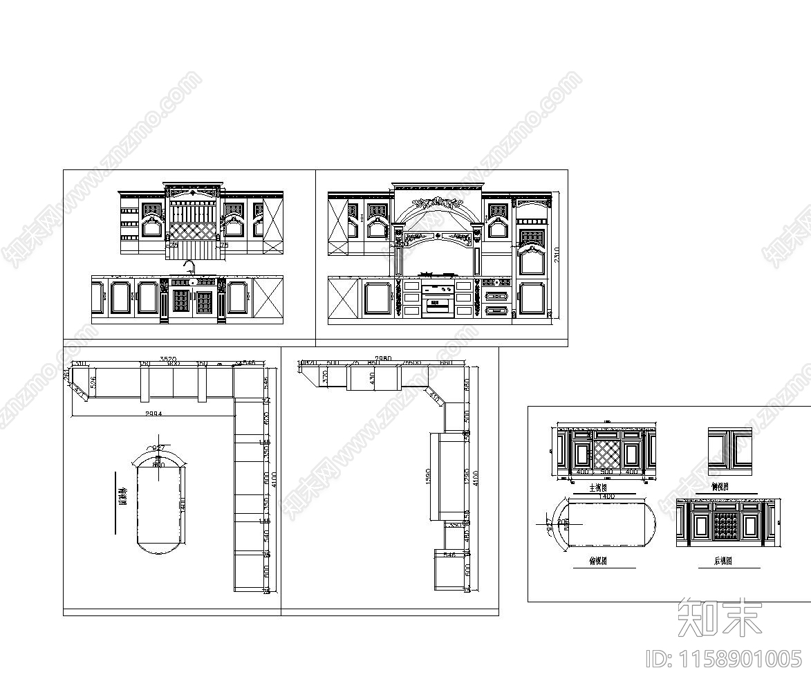 橱柜cad施工图下载【ID:1158901005】