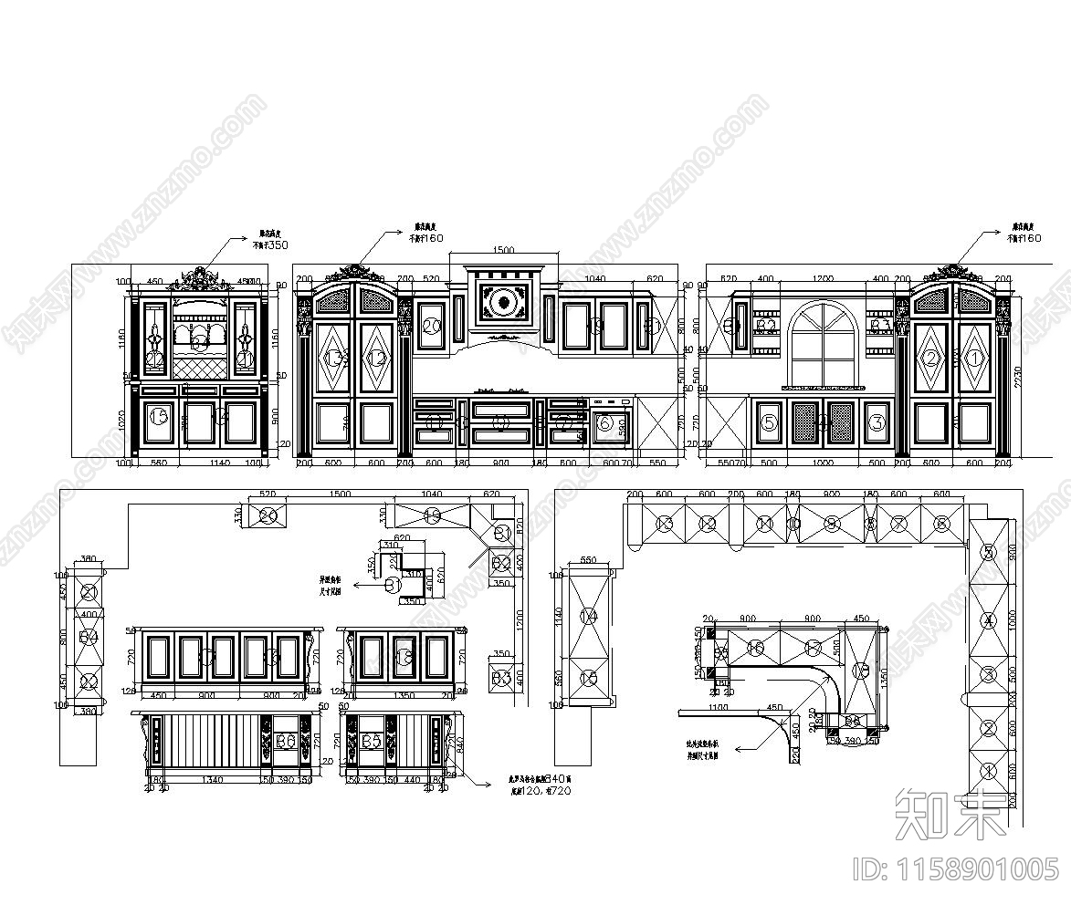 橱柜cad施工图下载【ID:1158901005】