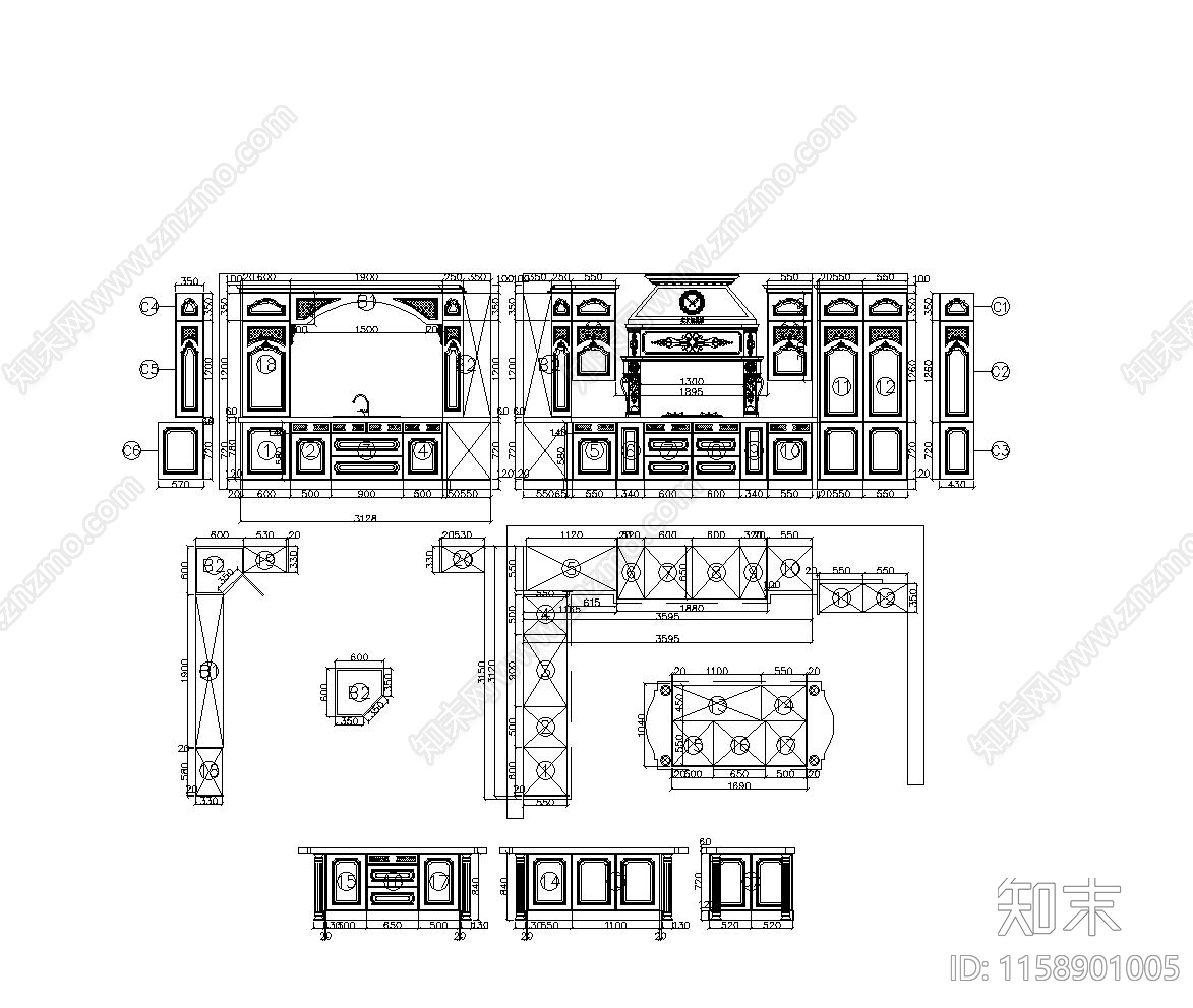 橱柜cad施工图下载【ID:1158901005】