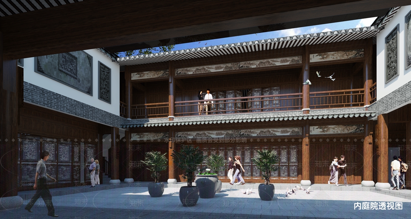 新中式岭南文化馆SU模型下载【ID:1159187478】