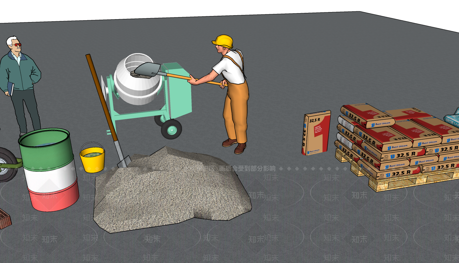 建筑工地设备SU模型下载【ID:1158903405】