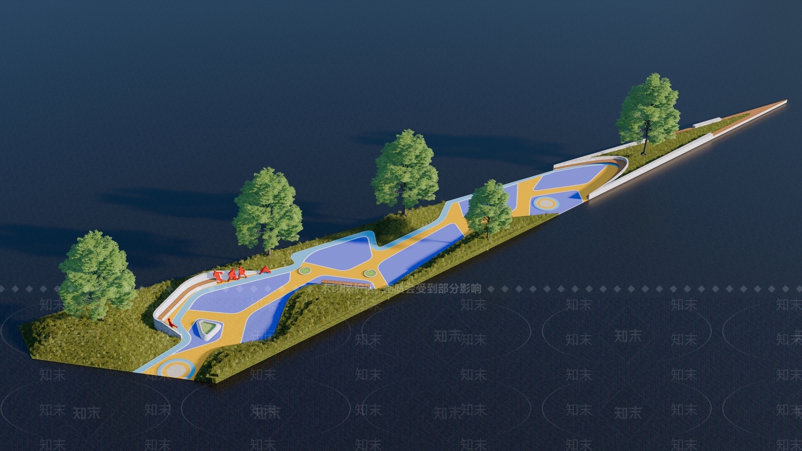 现代口袋公园景观SU模型下载【ID:1158903259】