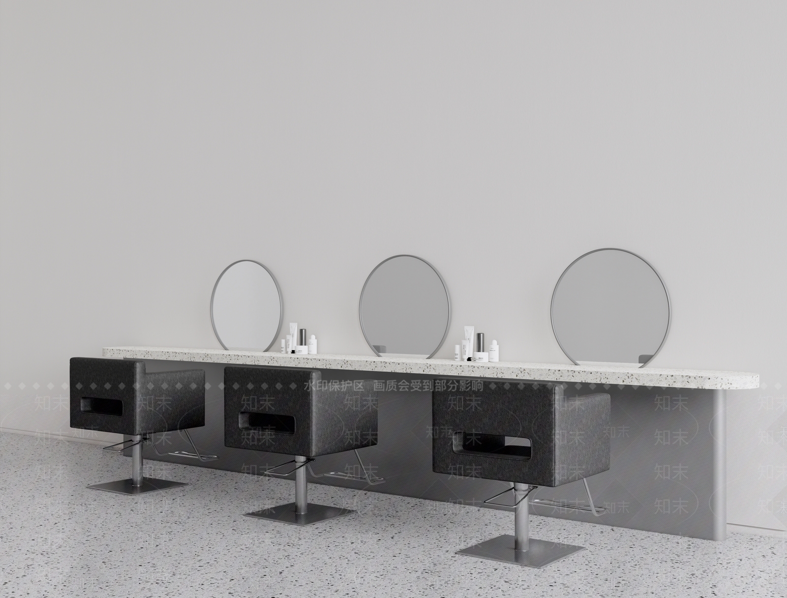 现代理发桌椅组合SU模型下载【ID:1158913419】