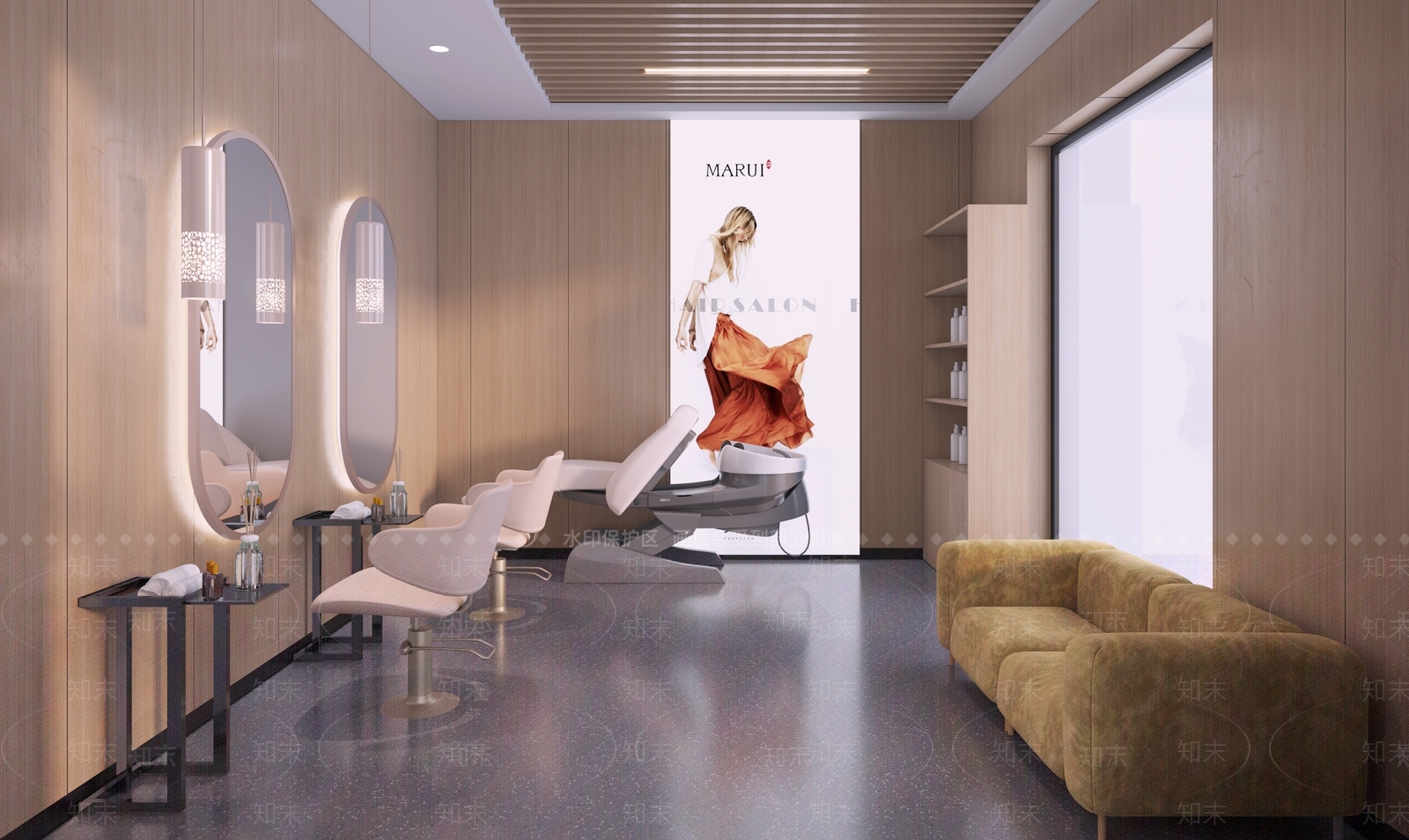 简约理发店3D模型下载【ID:1158907754】