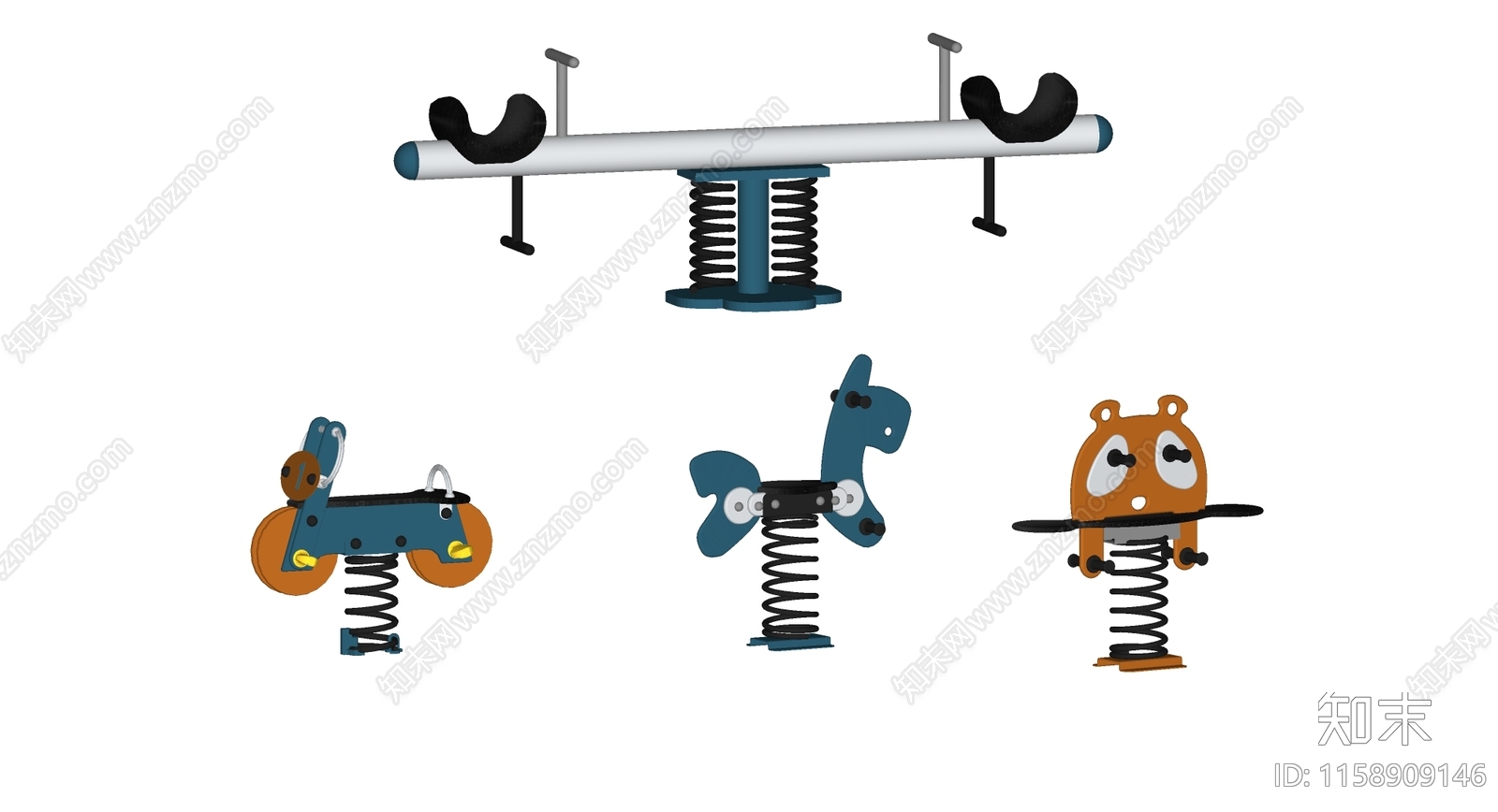 户外儿童娱乐器材SU模型下载【ID:1158909146】