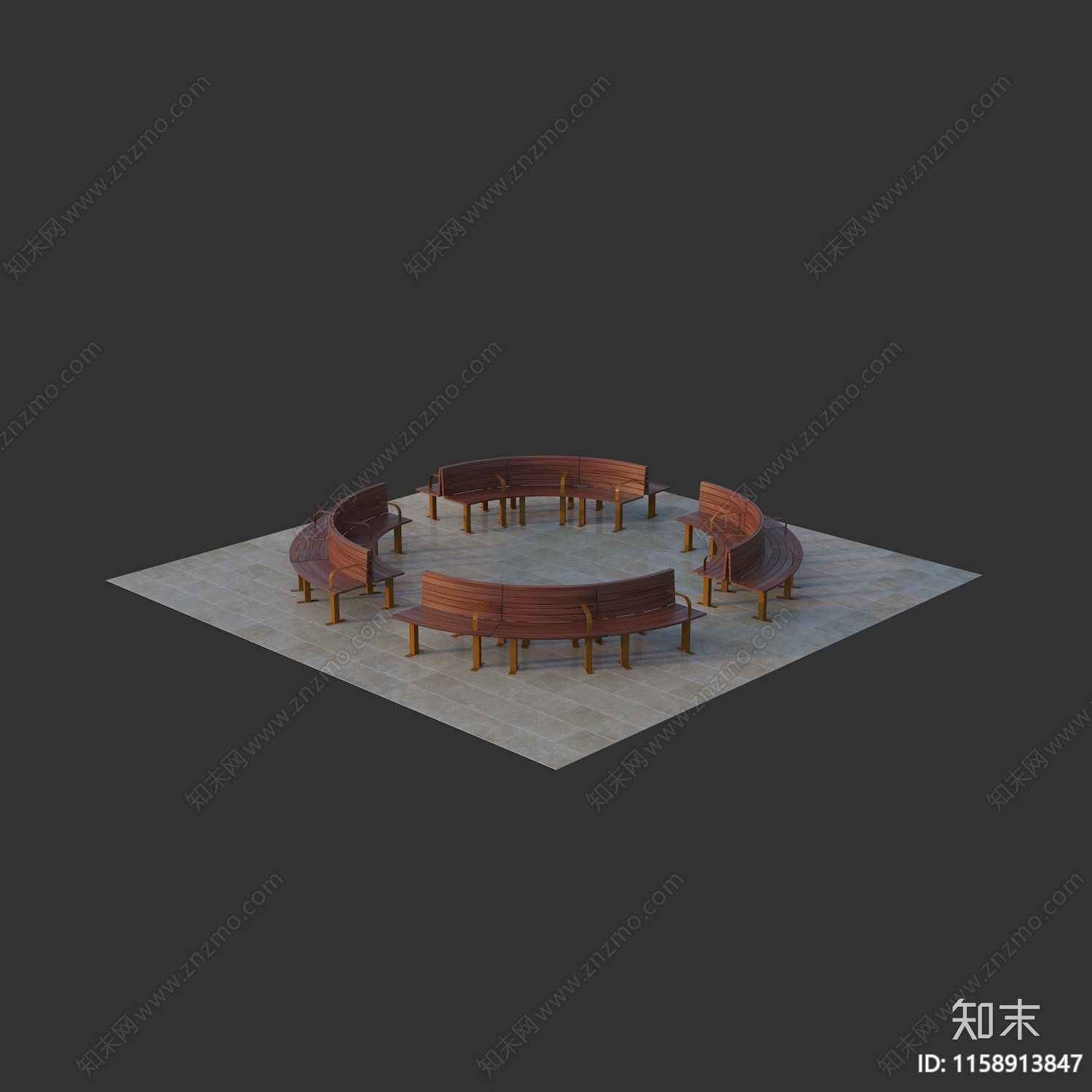 户外广场公园异性座椅3D模型下载【ID:1158913847】