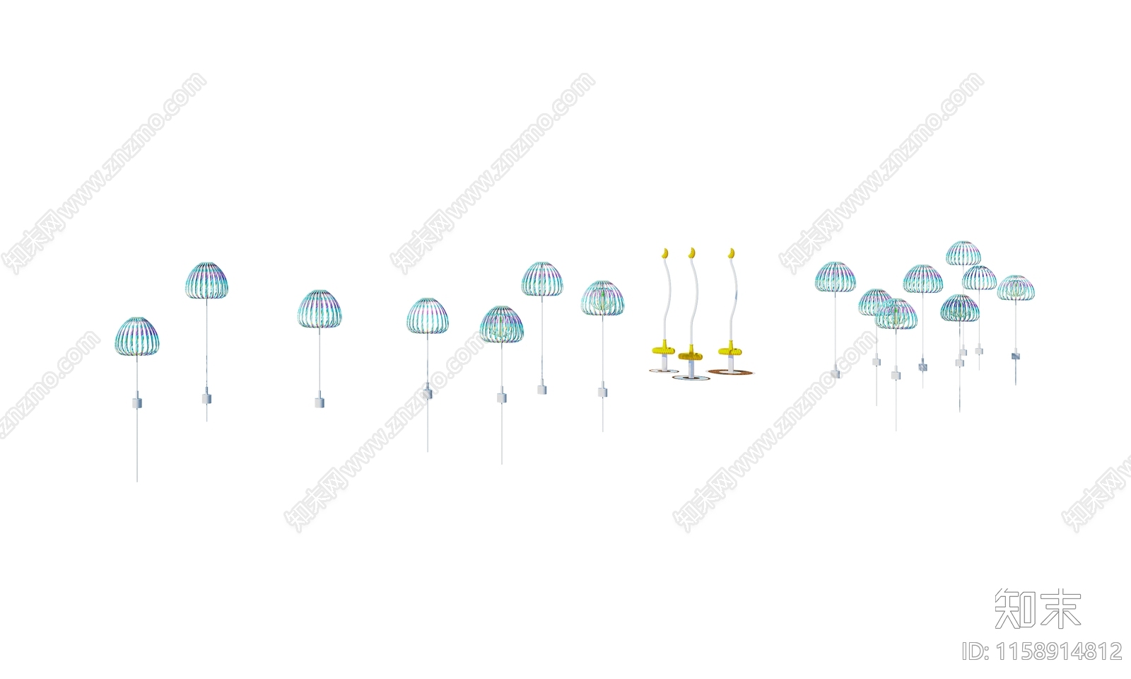 现代网红泡泡景观灯3D模型下载【ID:1158914812】