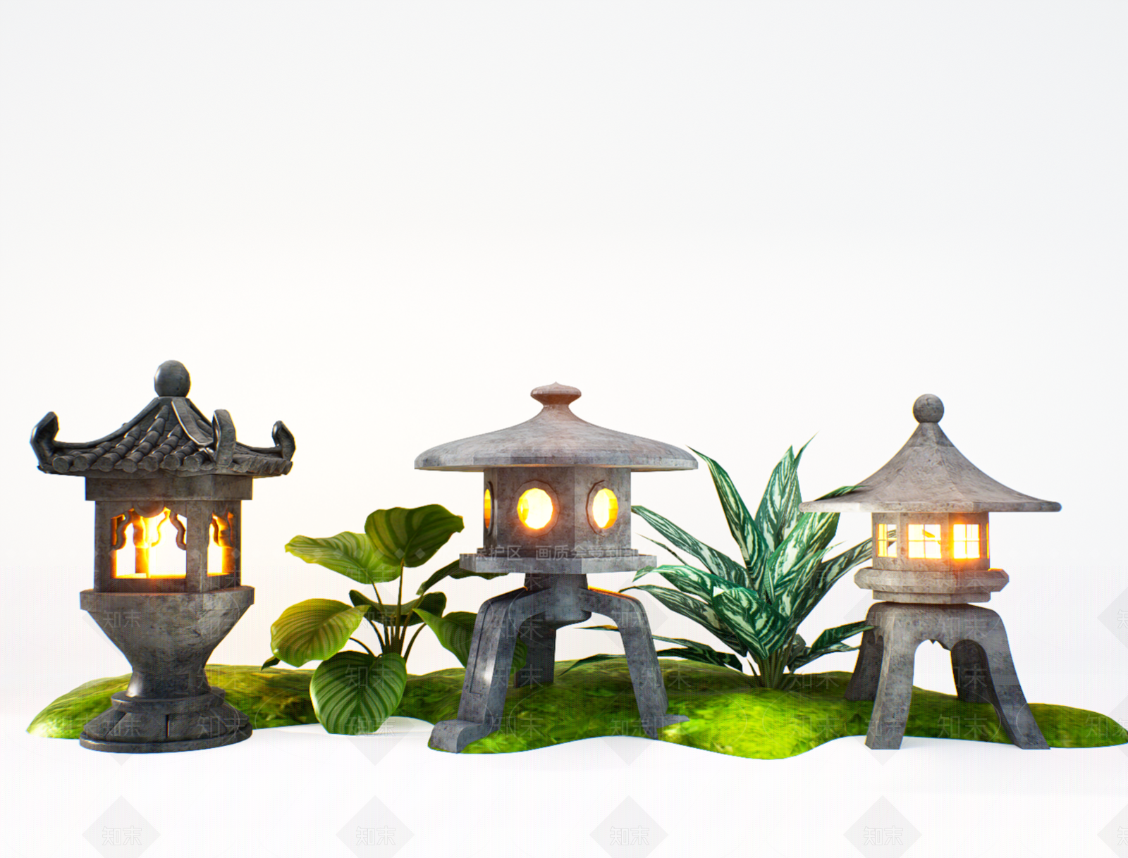 新中式户外灯SU模型下载【ID:1158922276】