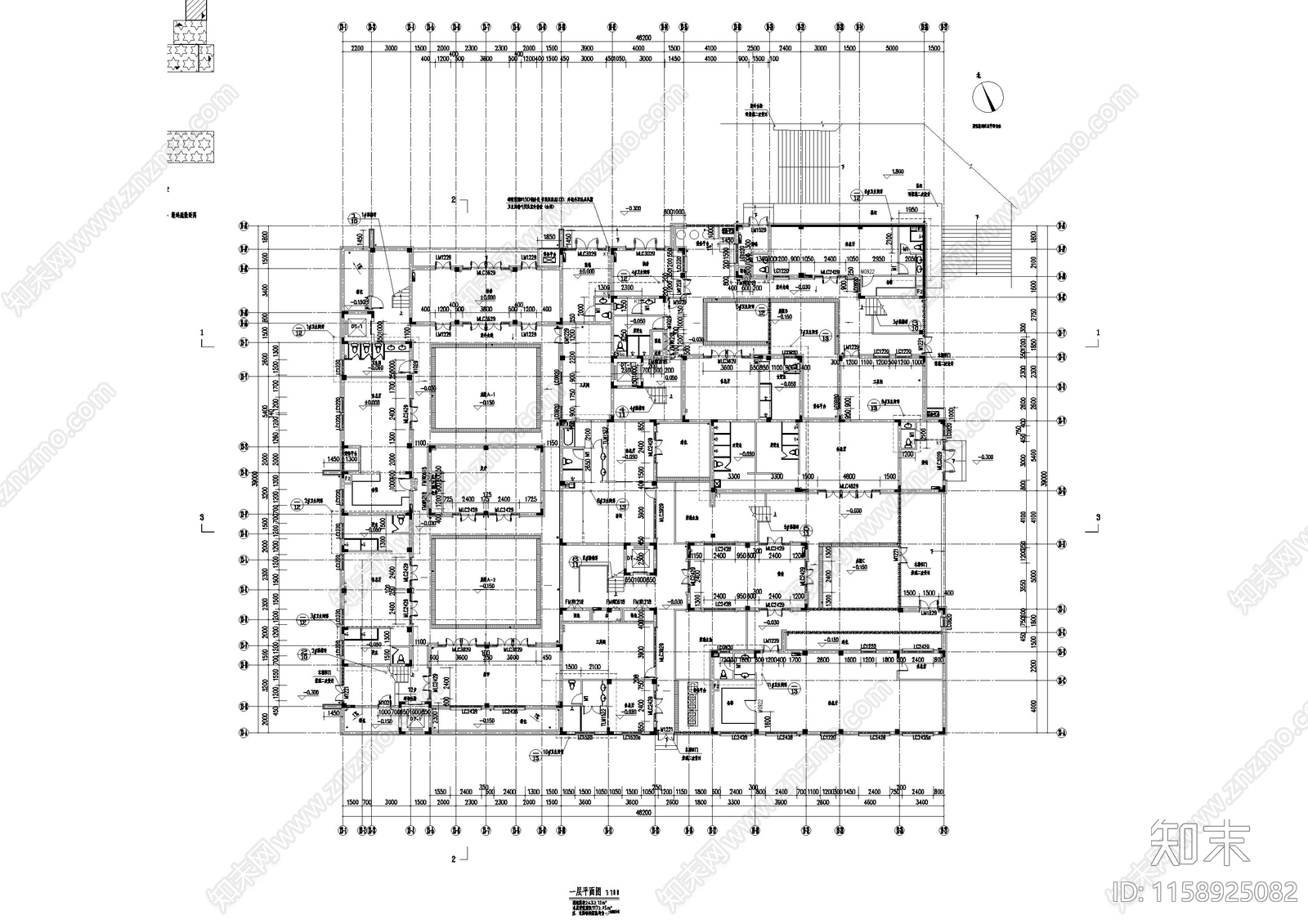 两层休闲民宿建cad施工图下载【ID:1158925082】